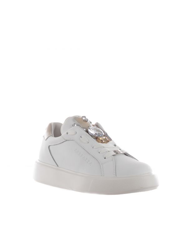 Apepazza sneaker in pelle con pietre da donna
