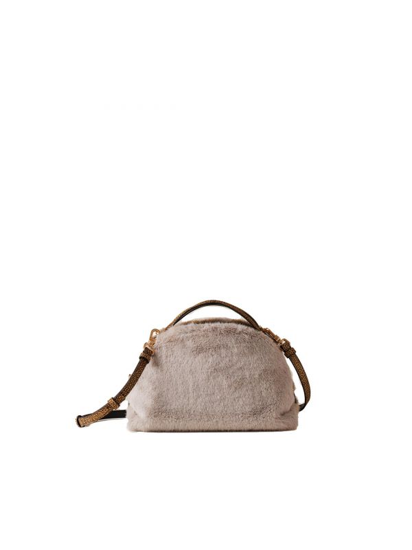 Borbonese bauletto mini in ecopelliccia da donna