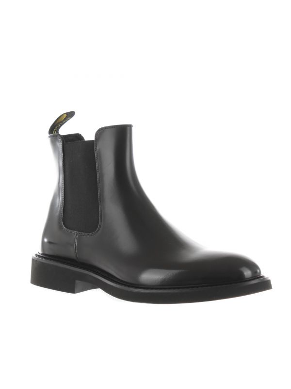 Doucal's stivaletto beatles in pelle semilucida da uomo