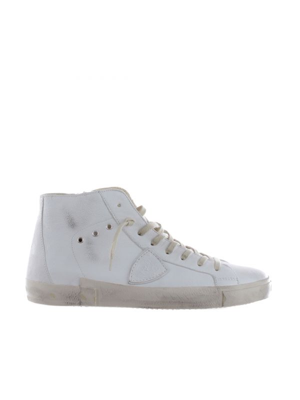 Philippe model sneaker high top paris x in pelle da uomo