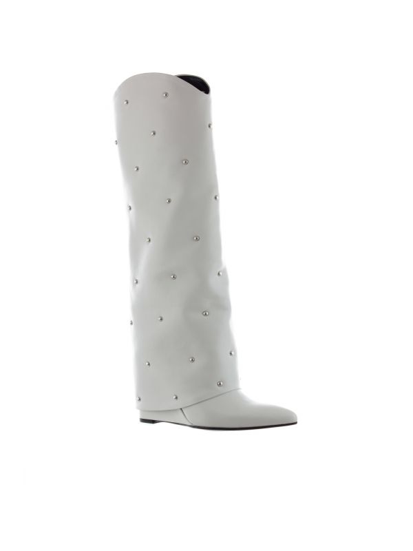 Stivali con risvolto e zeppa on sale