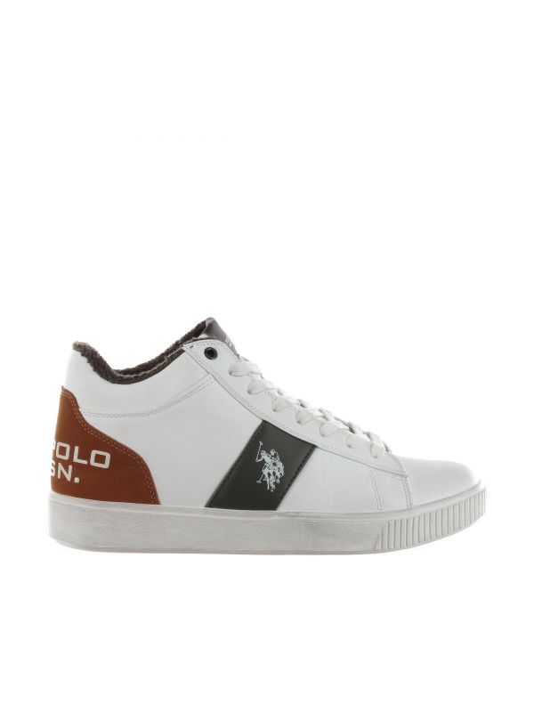 U.s. polo assn. sneakers in pelle martellata da uomo