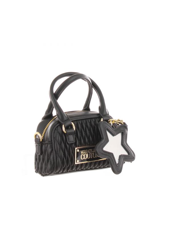 Versace jeans couture mini bauletto in ecopelle crunchy da donna