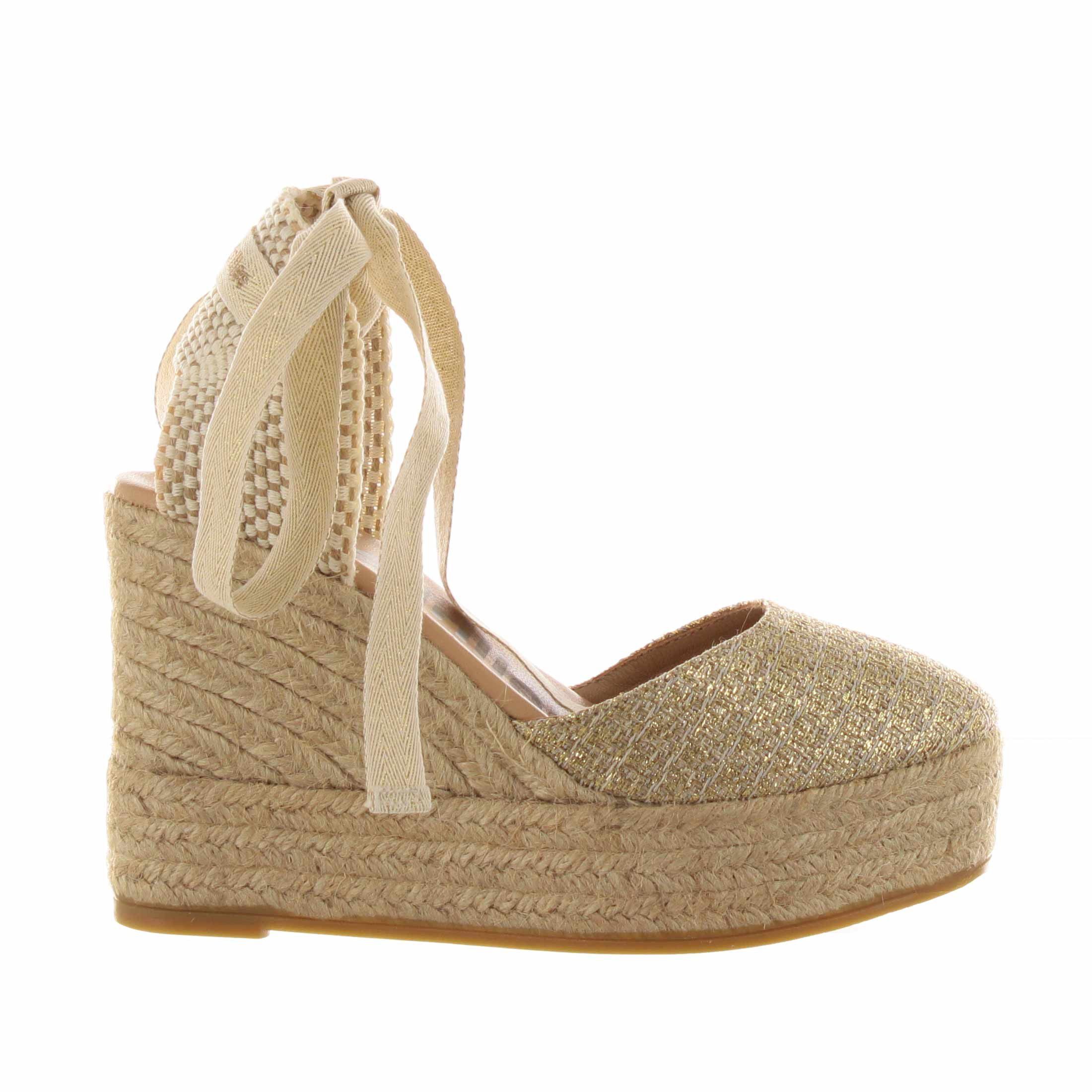 Espadrillas adria lod in tessuto lurex