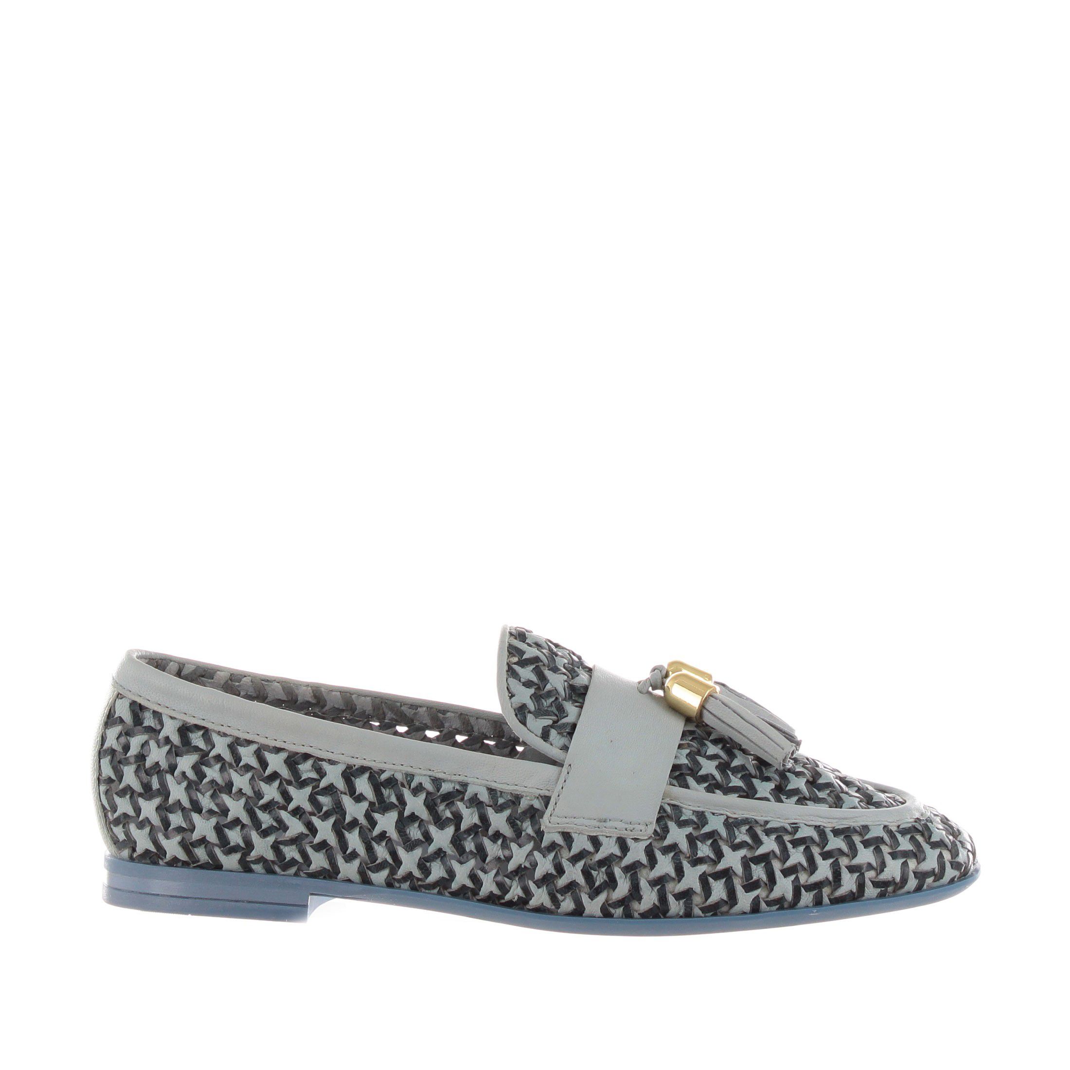 Mocassino in pelle intrecciata