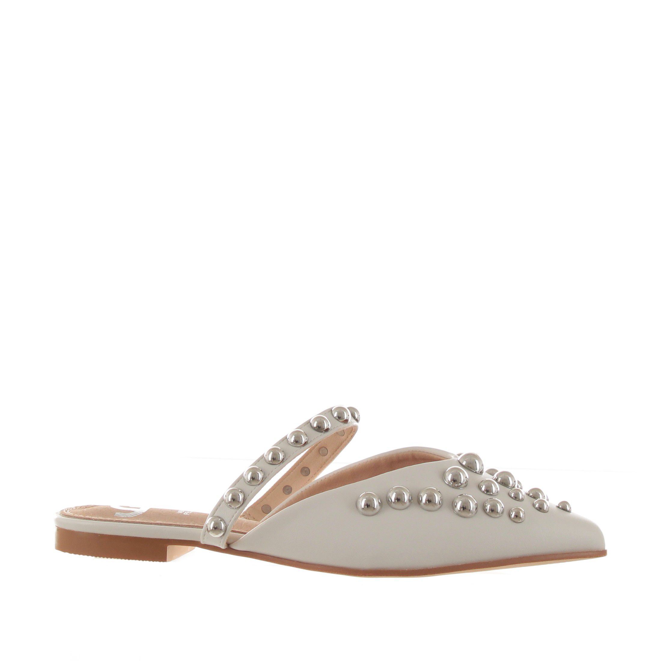 Sabot in pelle con borchie