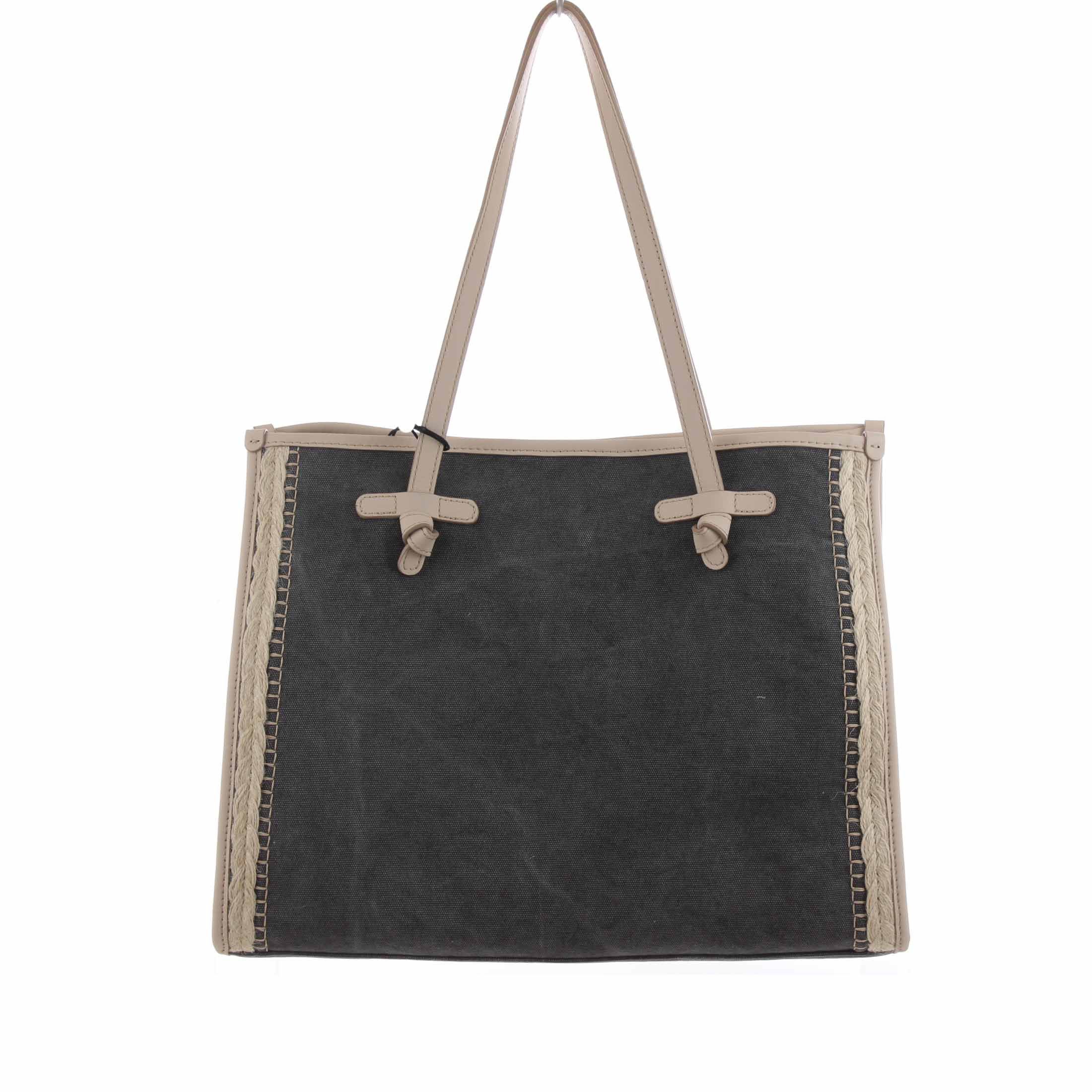 Shopping sev in canvas e pelle 