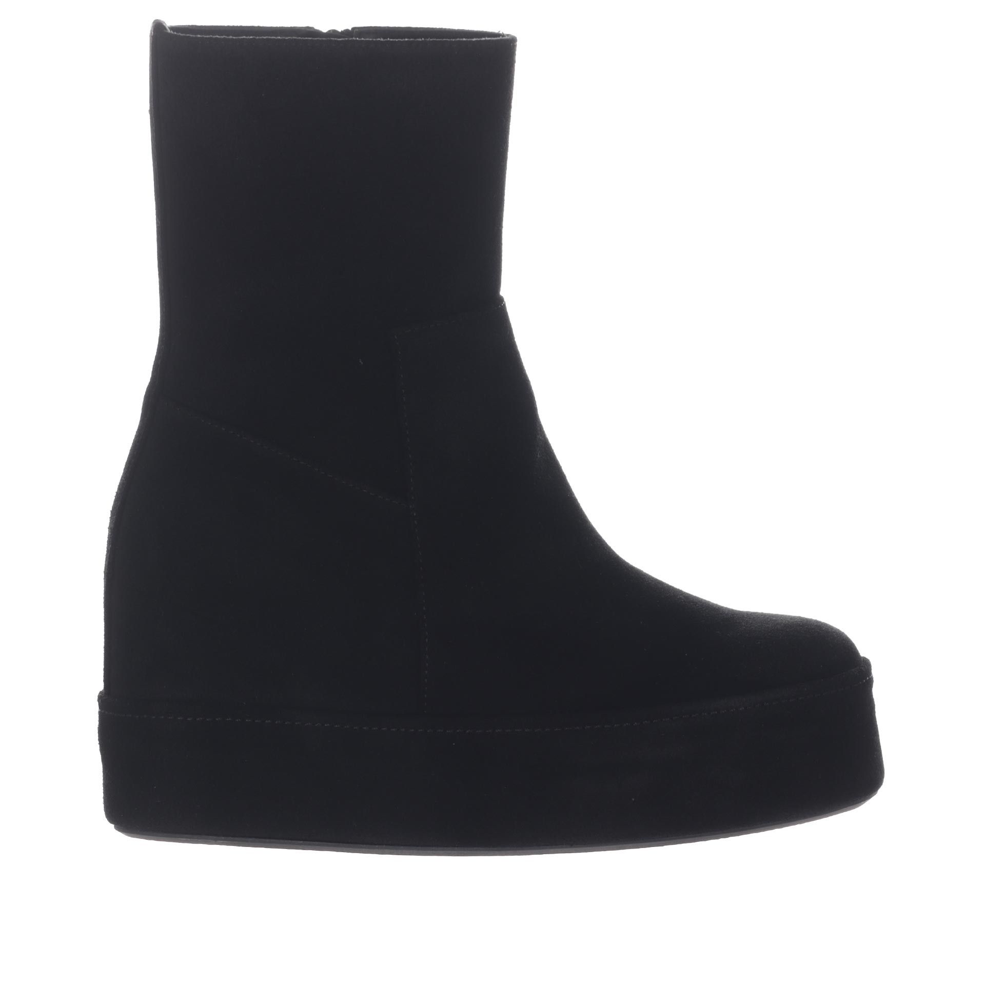 Stivaletto in camoscio con zeppa interna