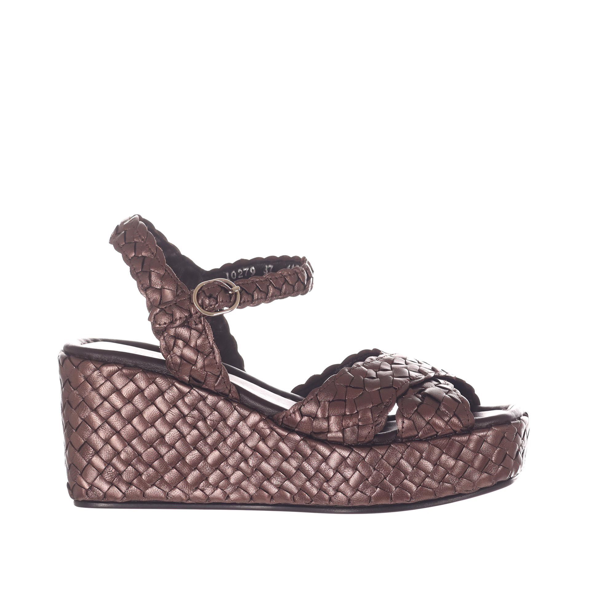 Sandalo ankara in pelle intrecciata