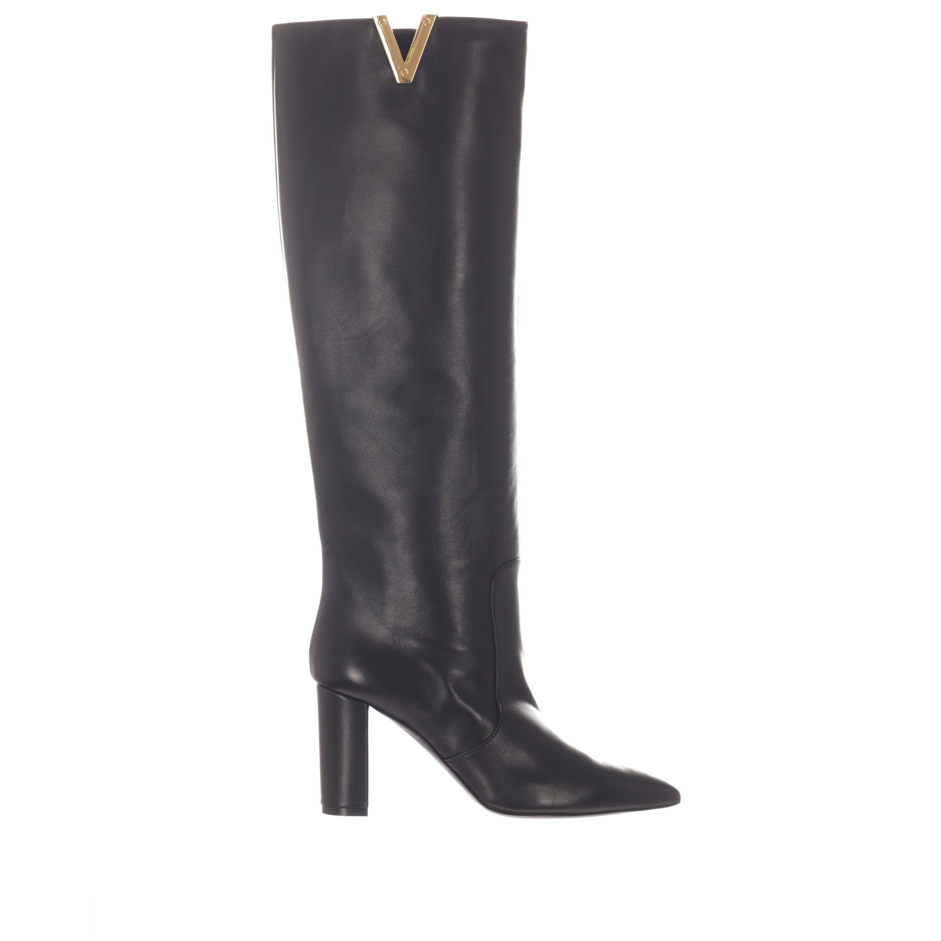 Stivale in pelle con tacco