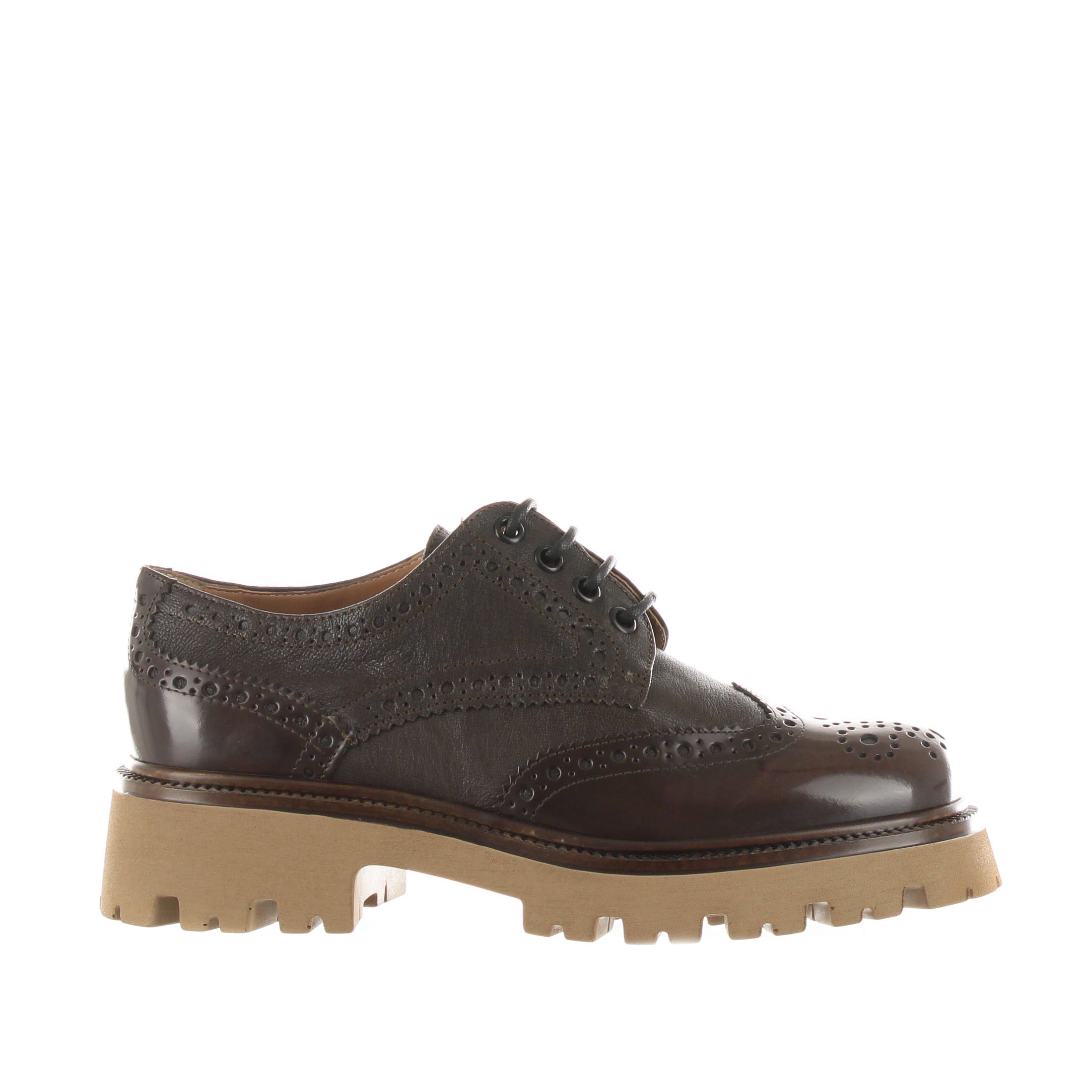 Stringata in pelle brogue