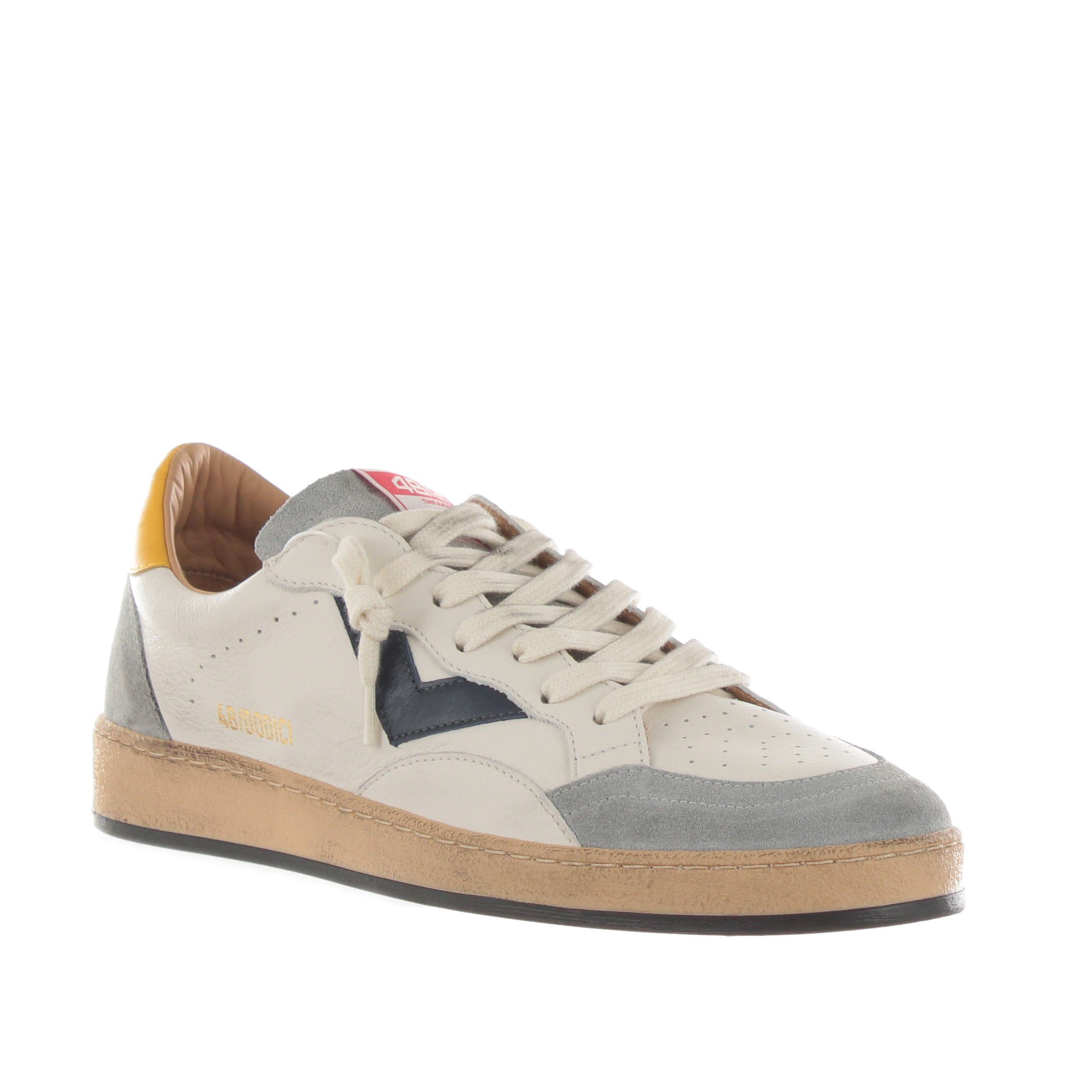 4b12 sneaker in pelle effetto vintage da uomo