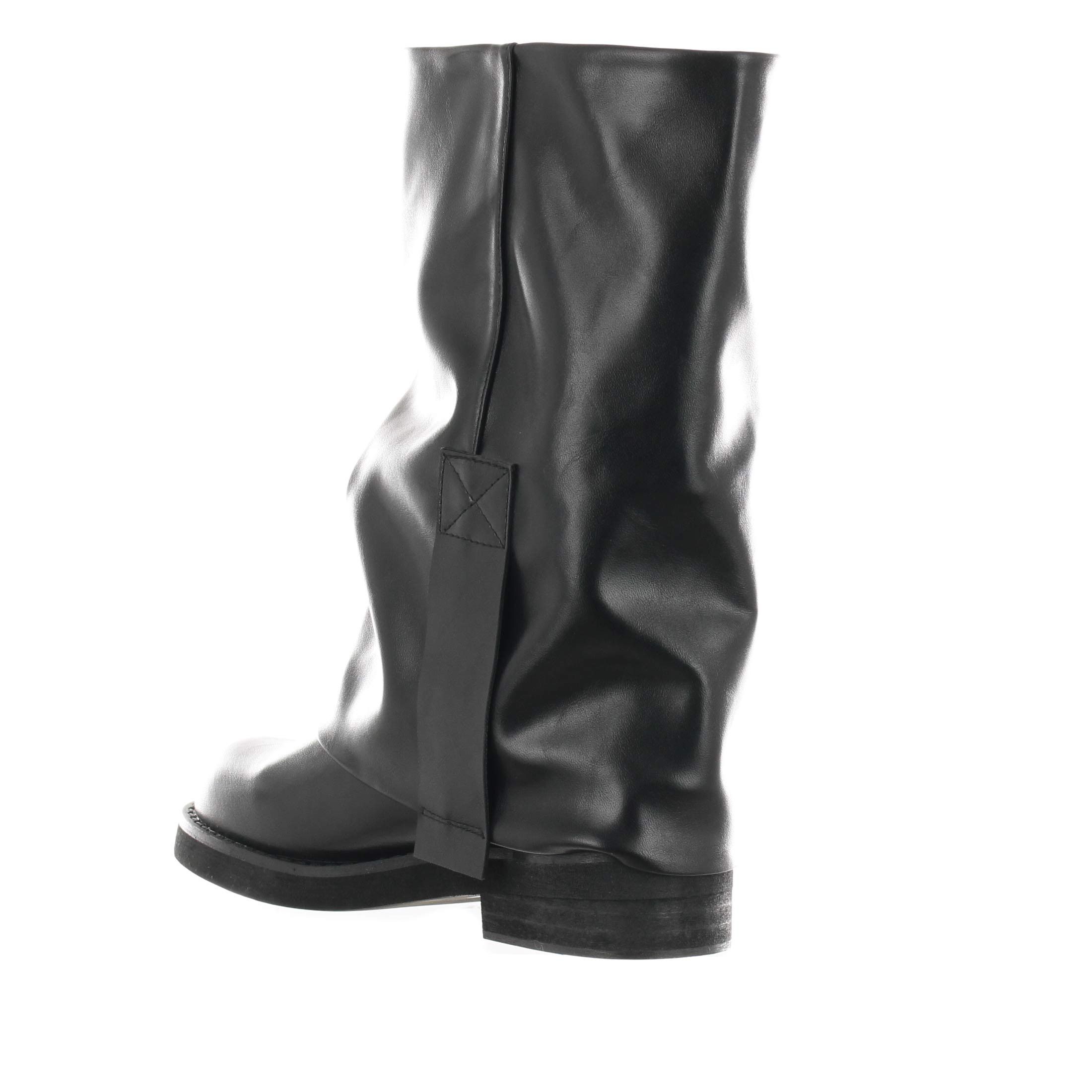 4us stivale in pelle con logo metallico da donna