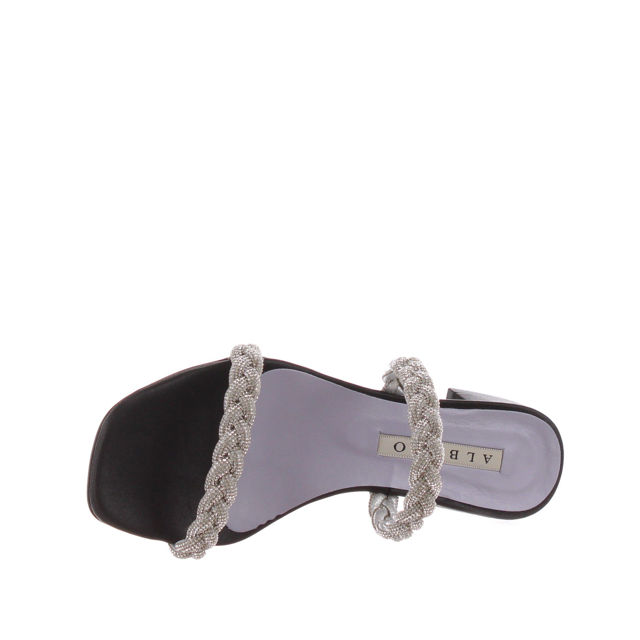 Albano ciabattina in raso con strass da donna
