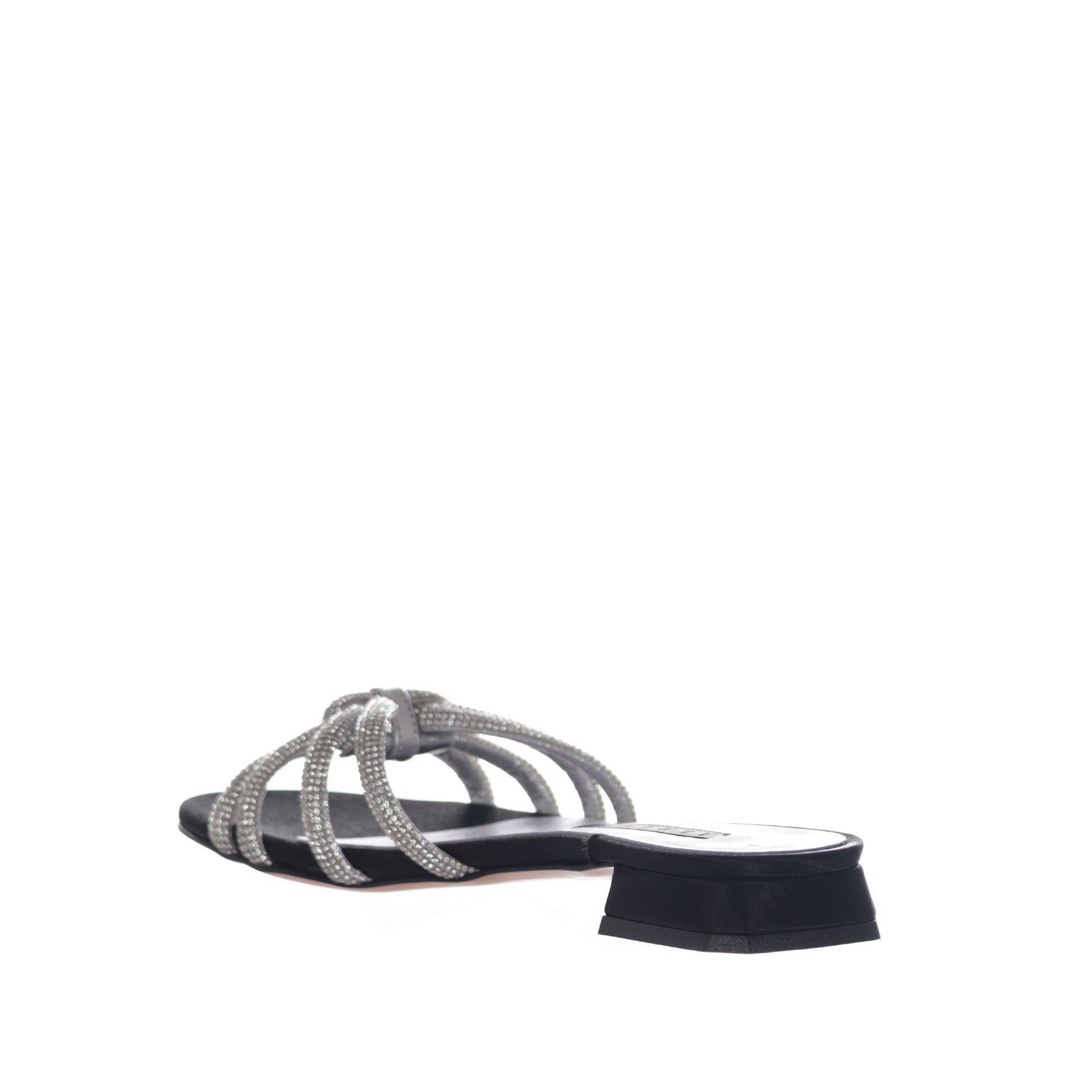 Albano ciabattina in raso con strass da donna