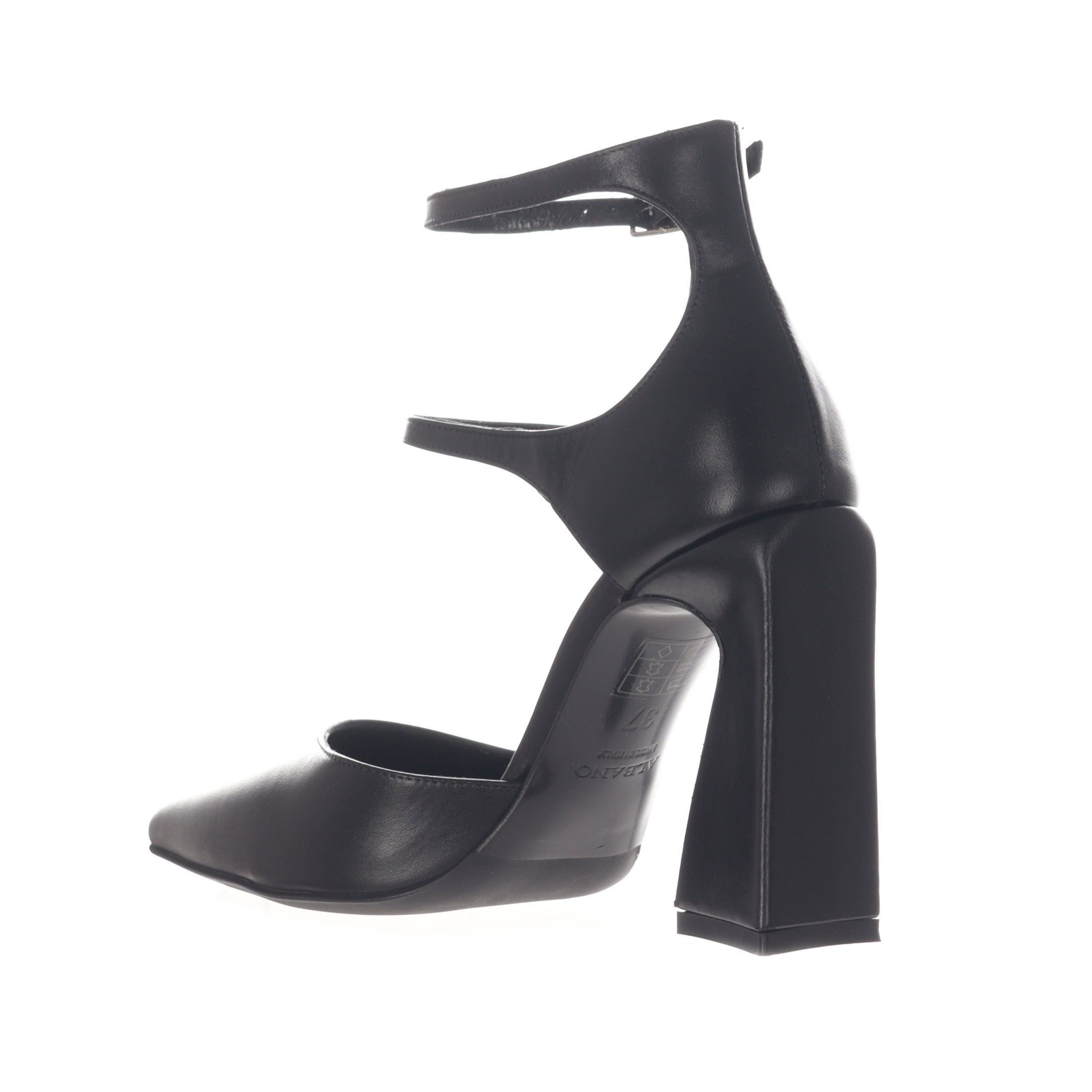 Albano décolleté a punta in pelle con dettagli cut-out da donna