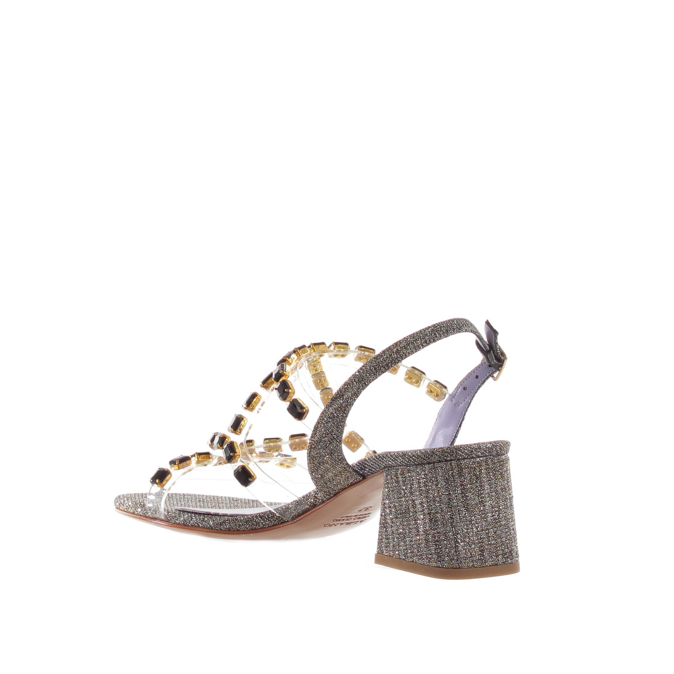 Albano sandalo in mesh e pvc con pietre da donna