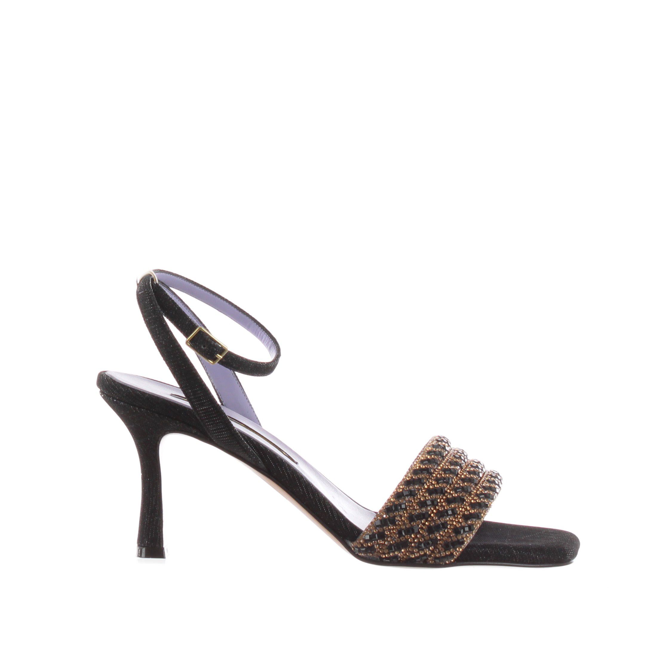 Albano sandalo in mesh glitterato con pietre da donna