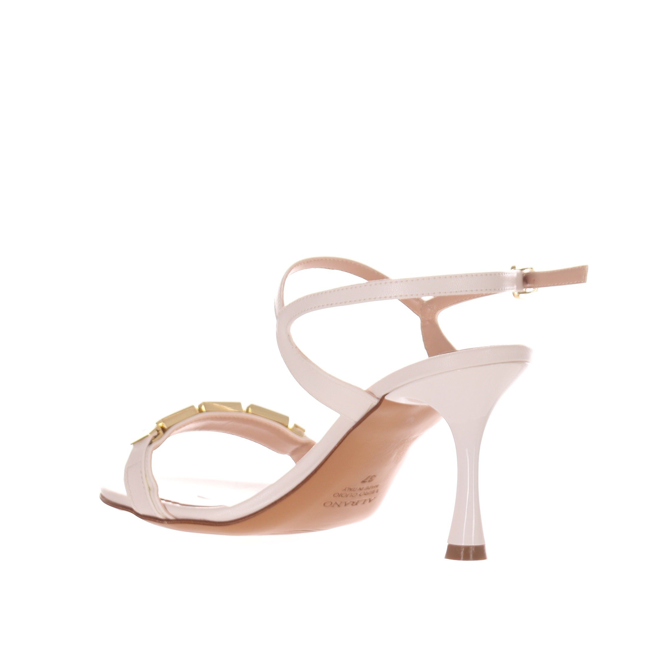 Albano sandalo in pelle con decorazione in metallo da donna