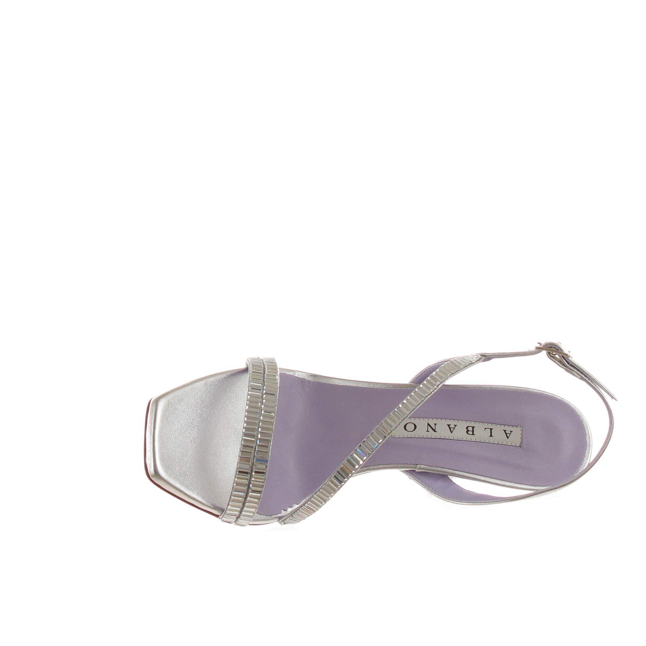 Albano sandalo in pelle metal con pietre da donna