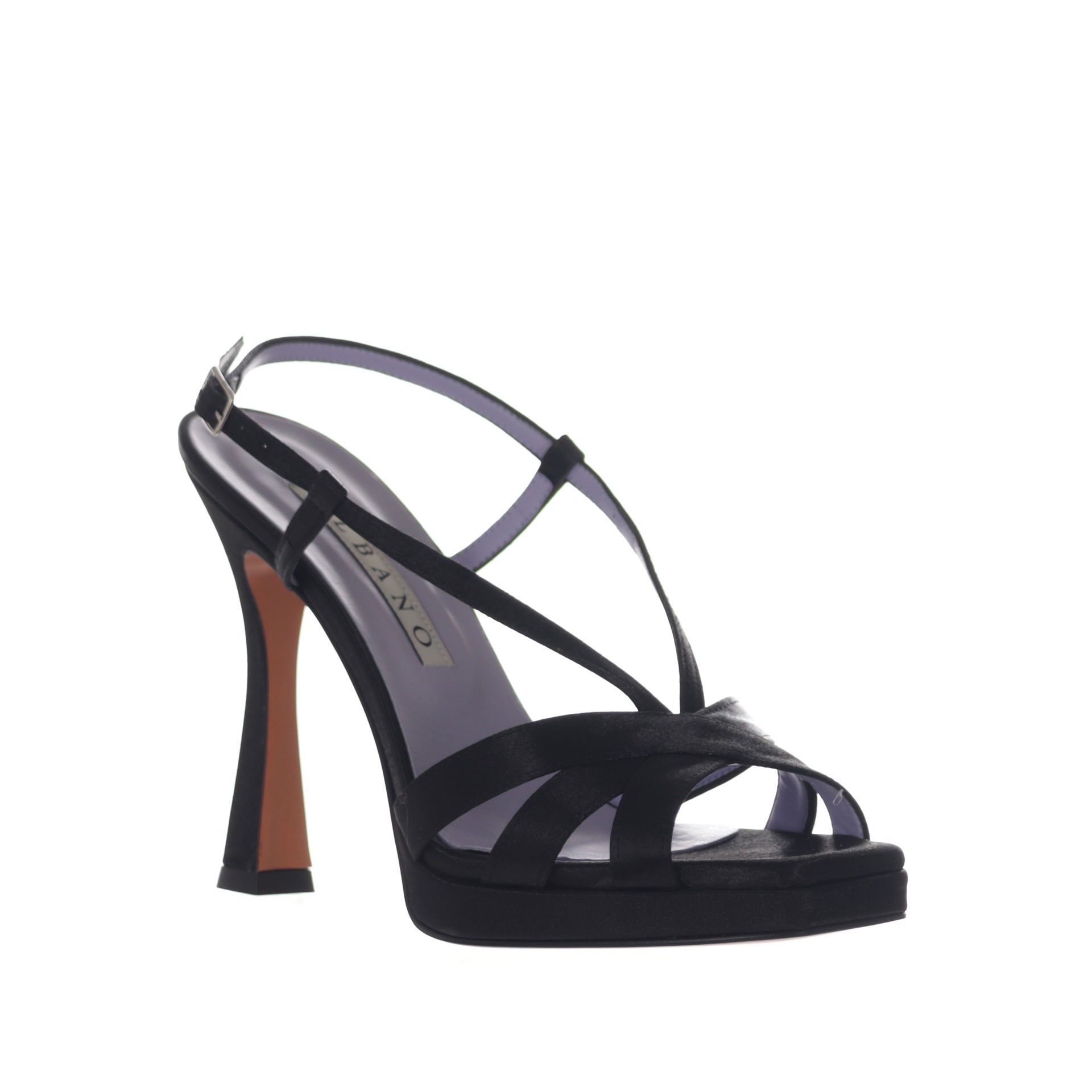 Albano sandalo in raso con plateau da donna