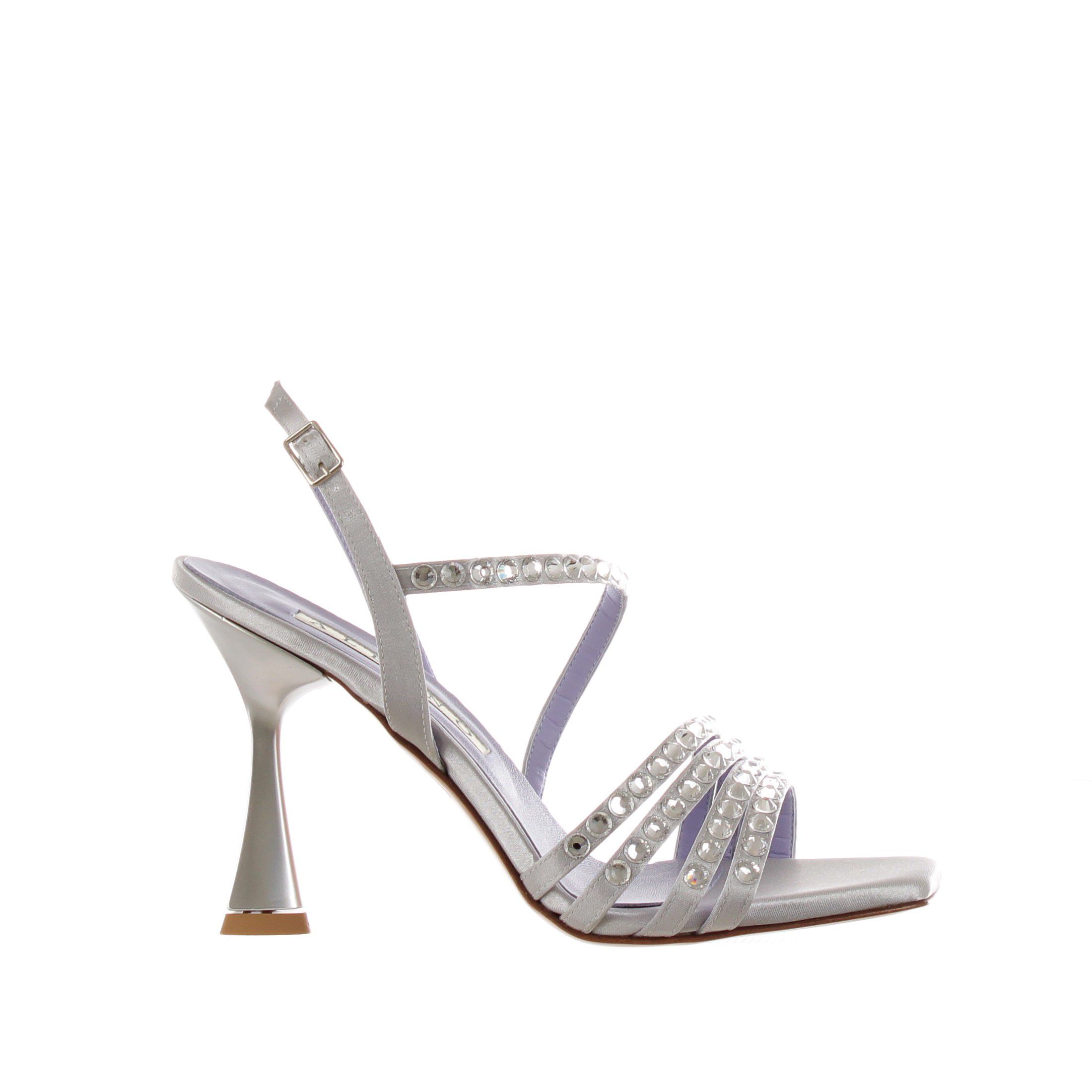 Albano sandalo in raso con strass da donna
