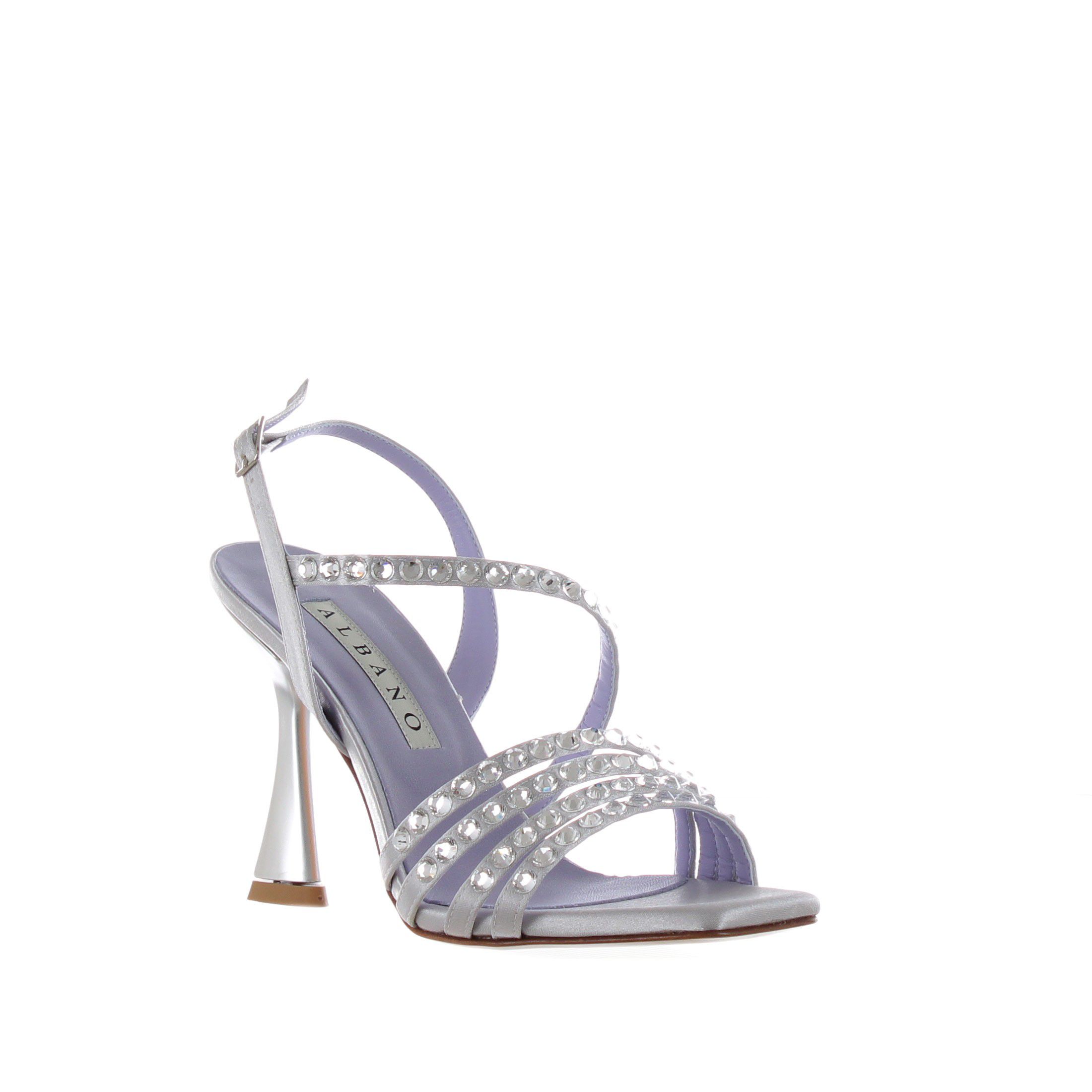 Albano sandalo in raso con strass da donna