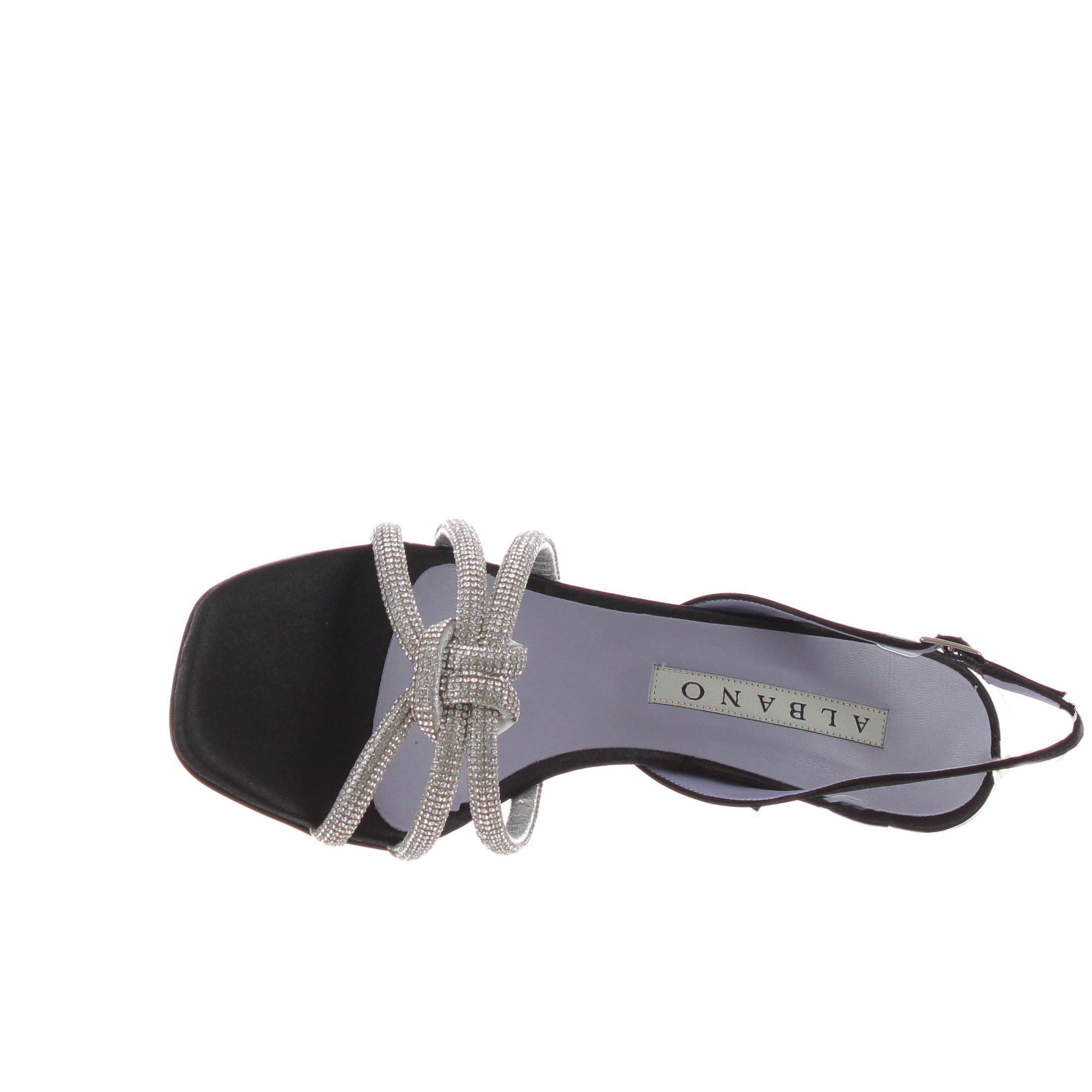 Albano sandalo in raso con strass da donna