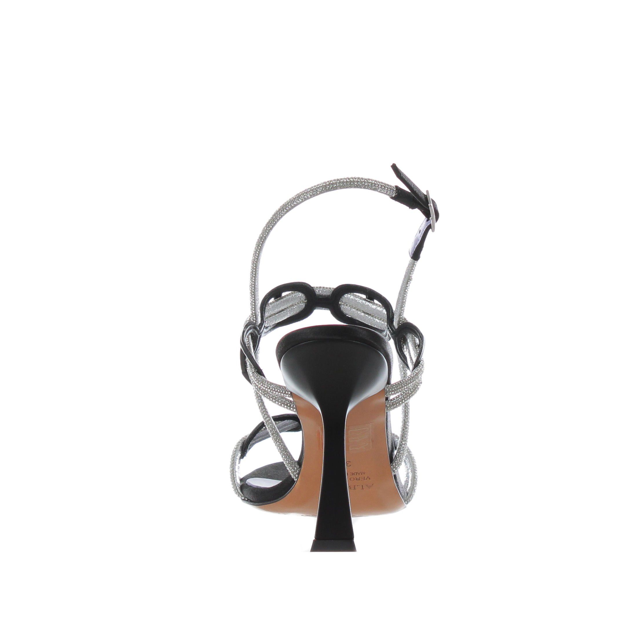 Albano sandalo in raso con strass da donna