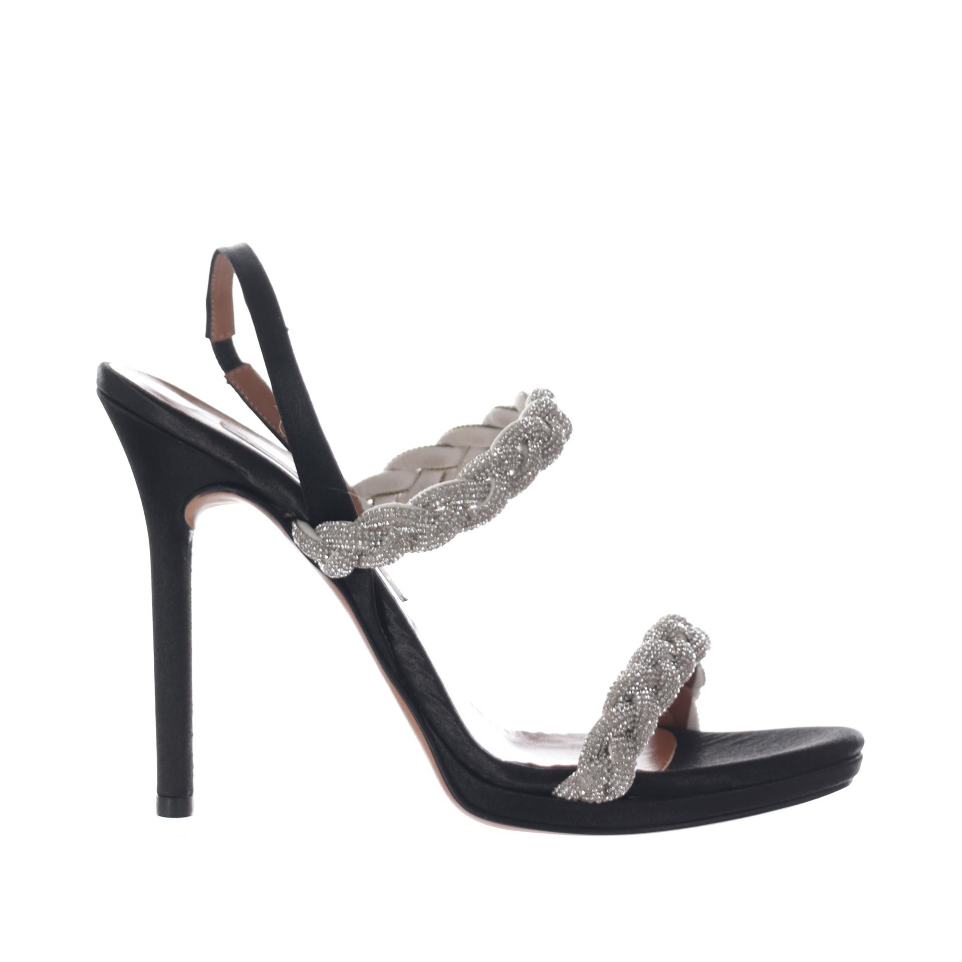 Albano sandalo in raso con strass da donna