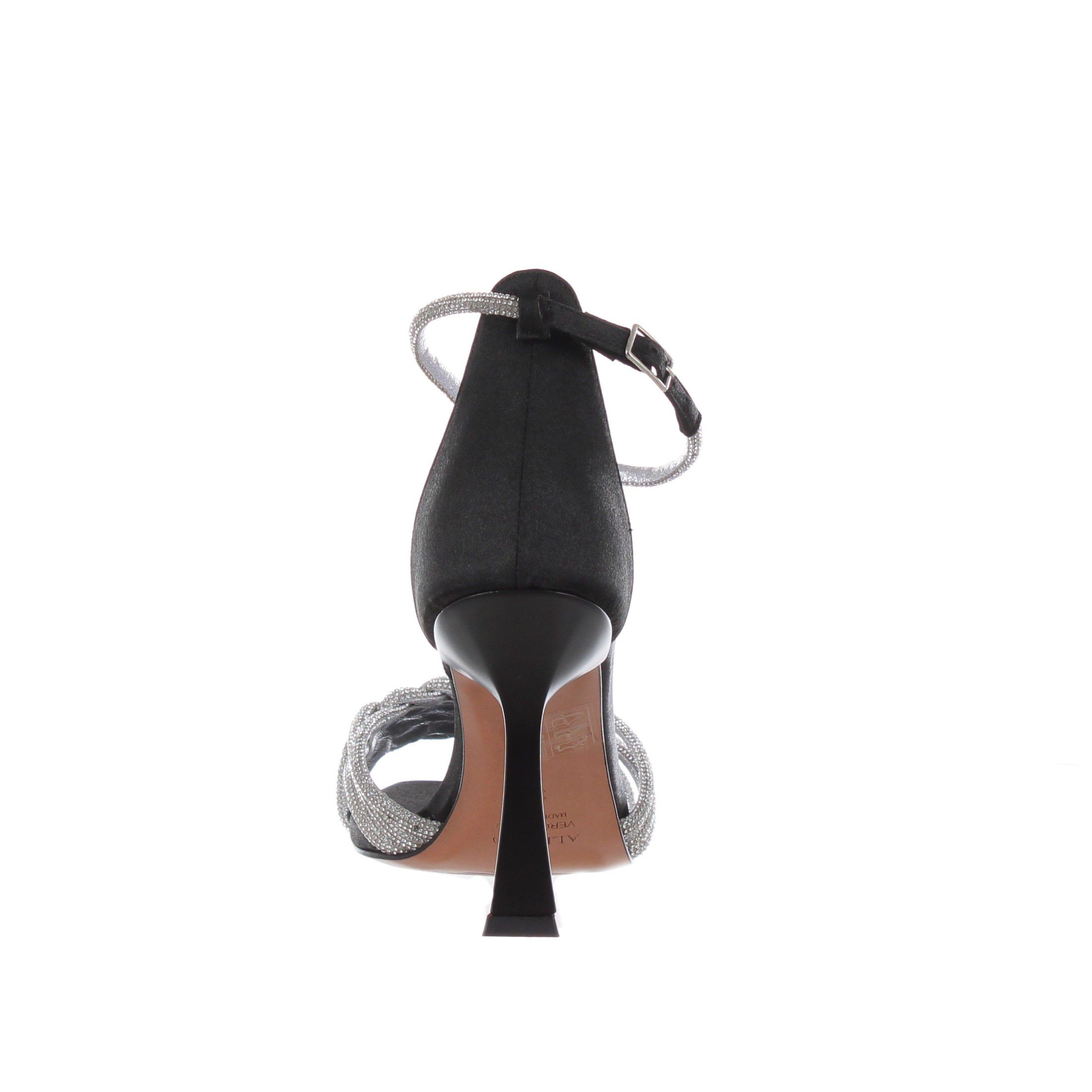 Albano sandalo in raso con tallone chiuso e strass da donna