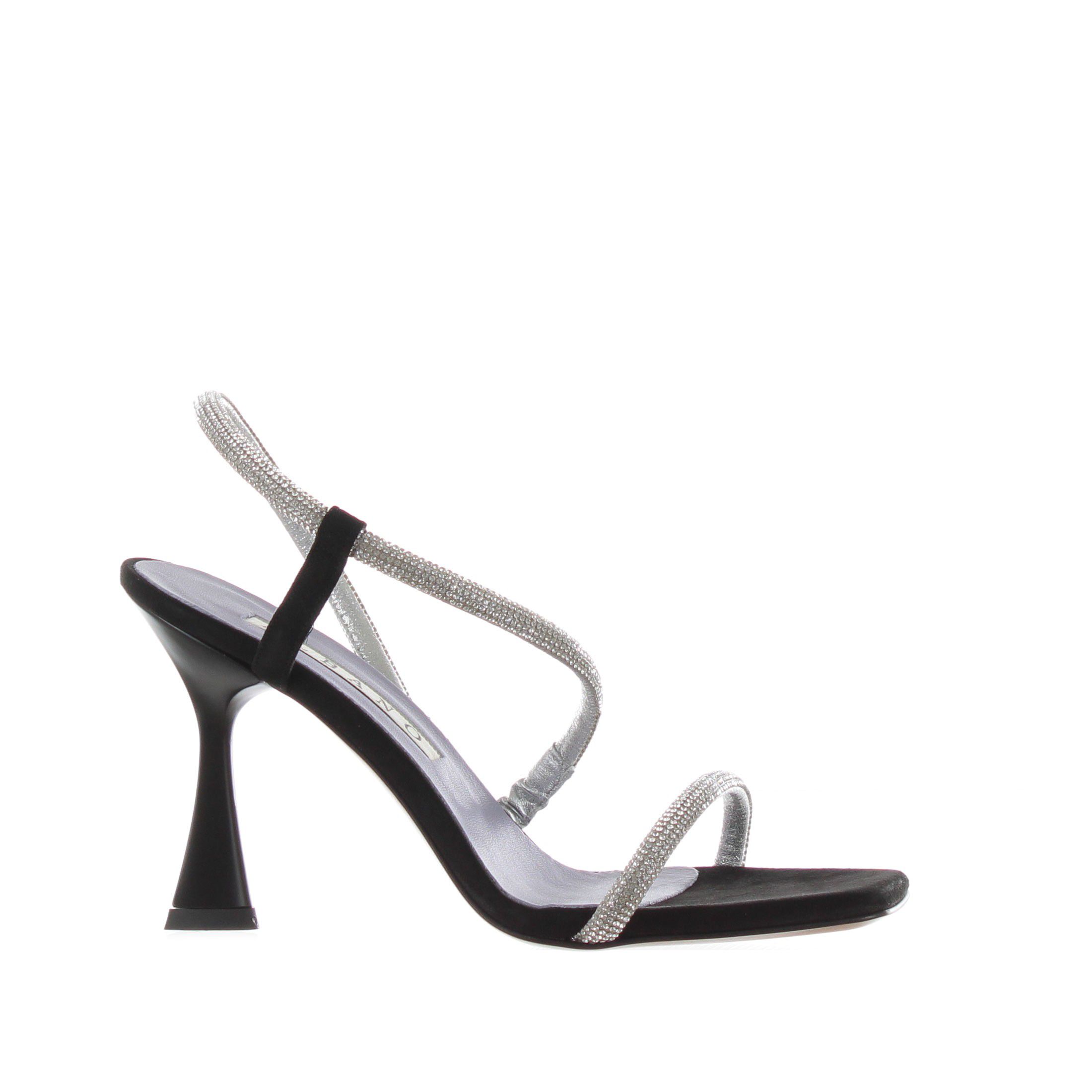 Albano sandalo in velluto con strass da donna