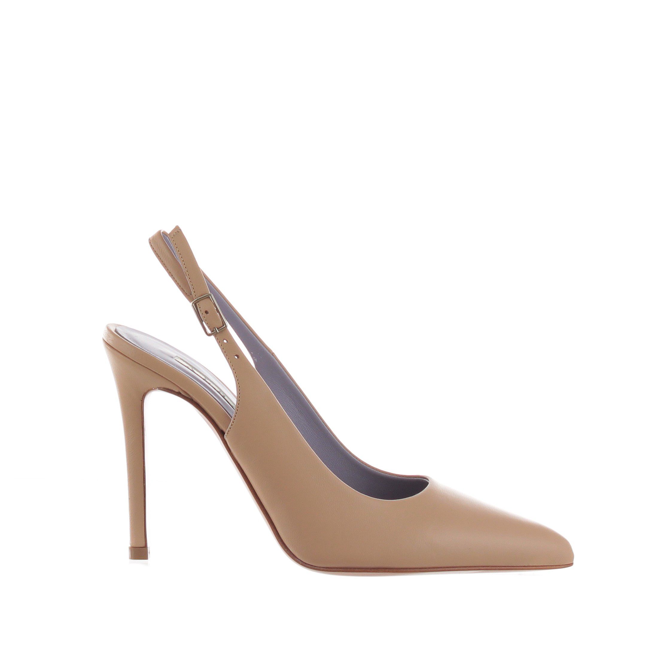 Albano slingback a punta in pelle da donna