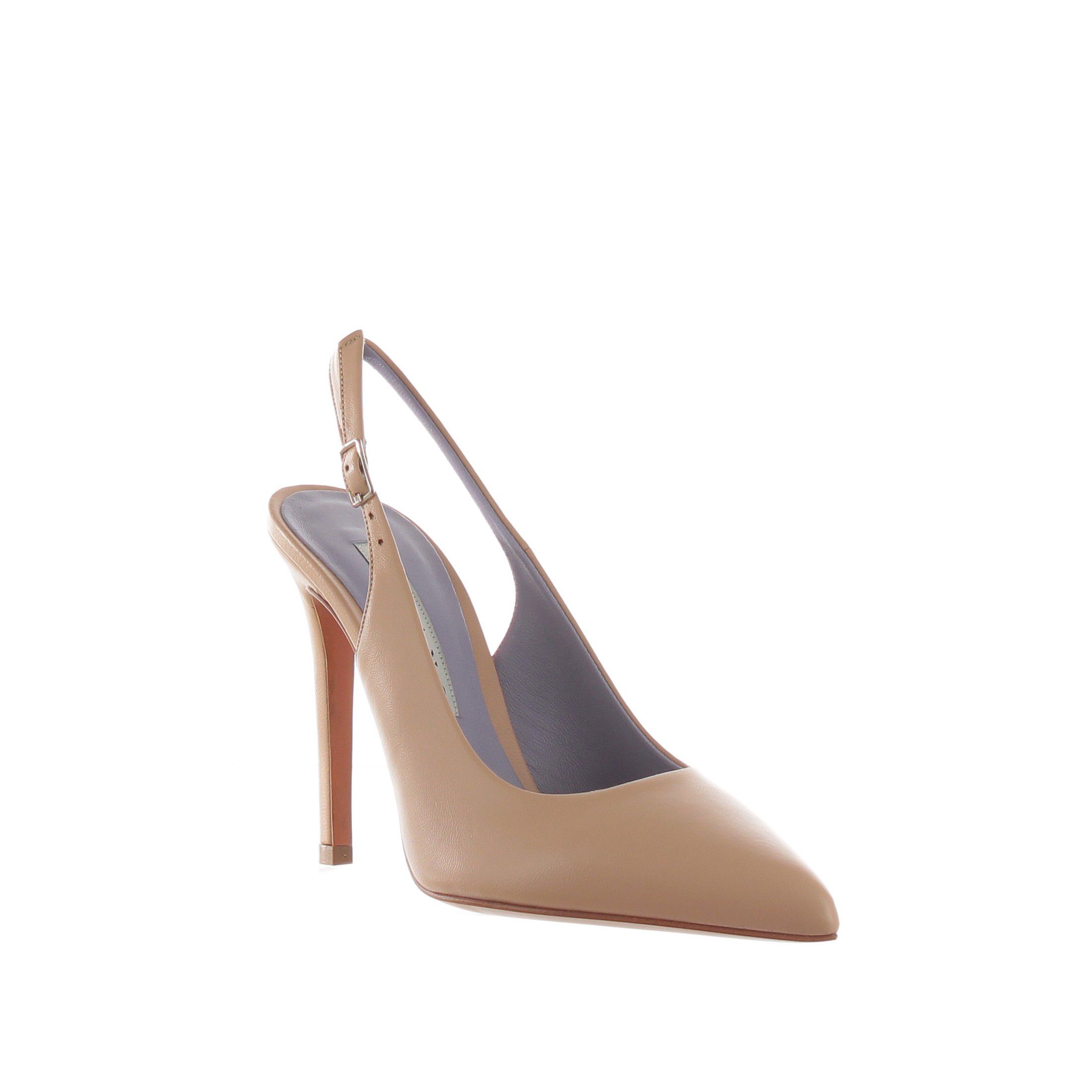 Albano slingback a punta in pelle da donna