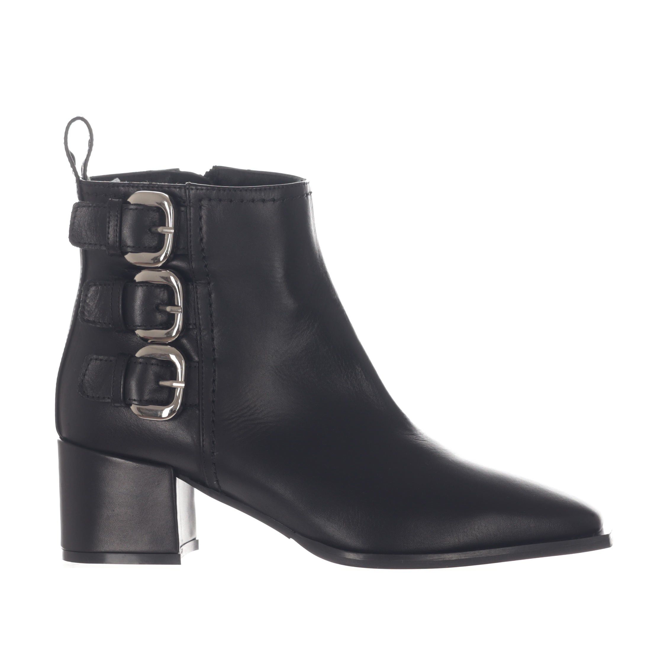 Stivaletto in pelle con fibbie