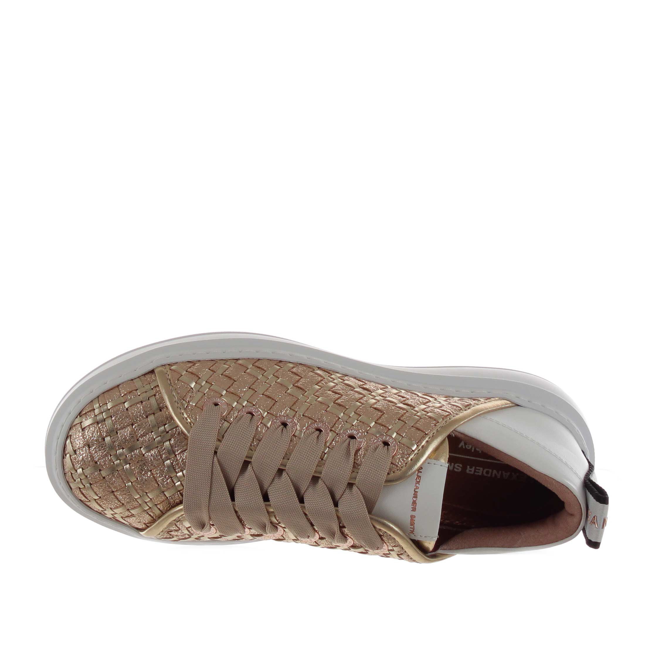 Alexander smith sneaker wembley in pelle metal intrecciata da donna