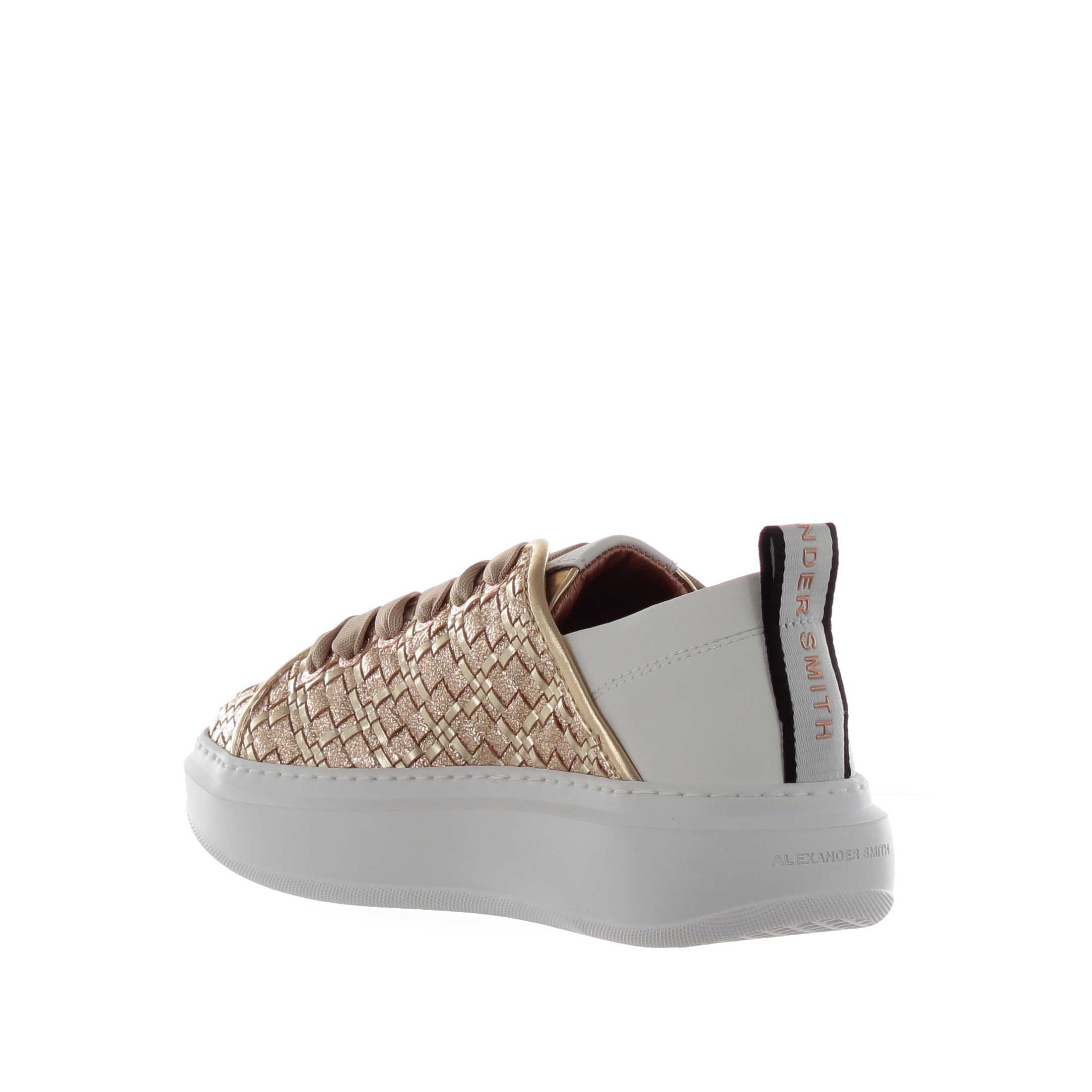 Alexander smith sneaker wembley in pelle metal intrecciata da donna