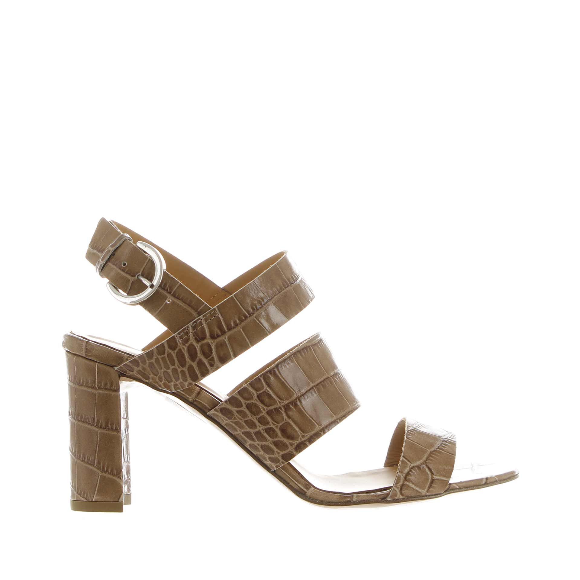 Anna f. sandalo in cocco con tacco midi da donna
