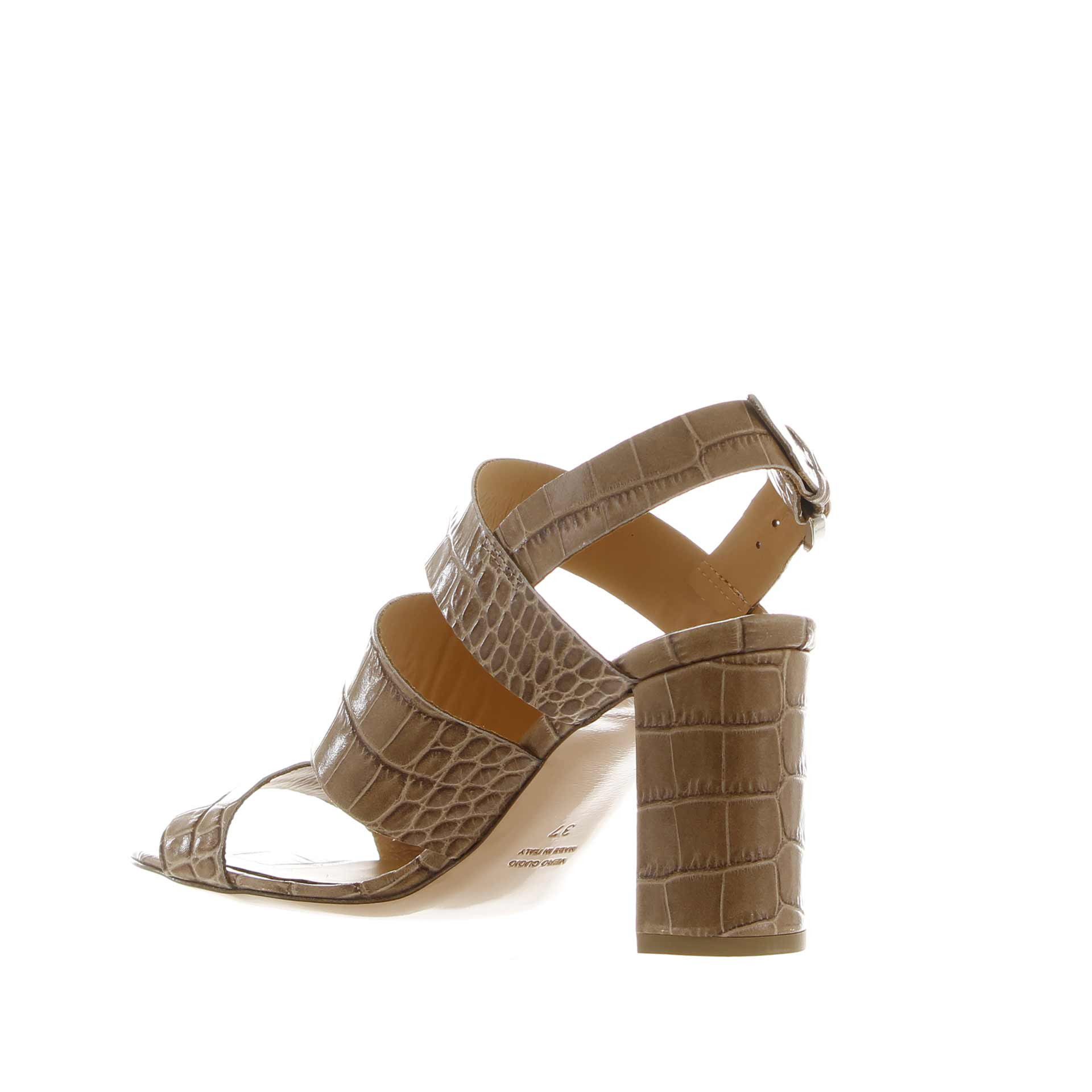 Anna f. sandalo in cocco con tacco midi da donna