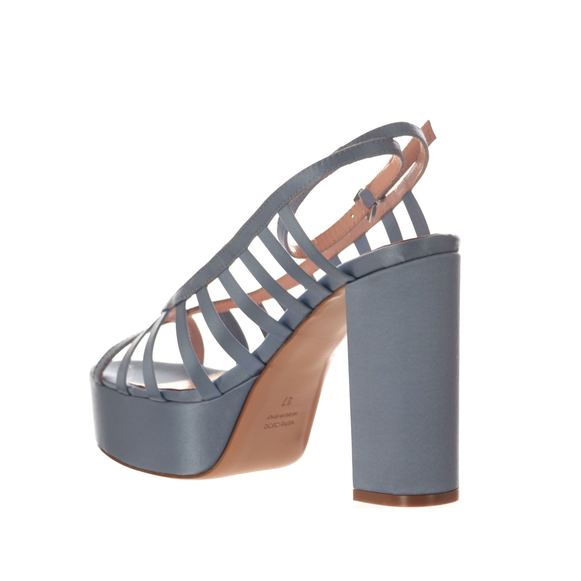 Anna f. sandalo multi-listini in raso da donna