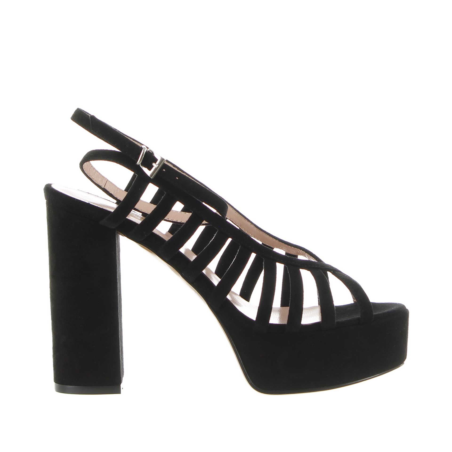Anna f. sandalo multi-listini in suede da donna