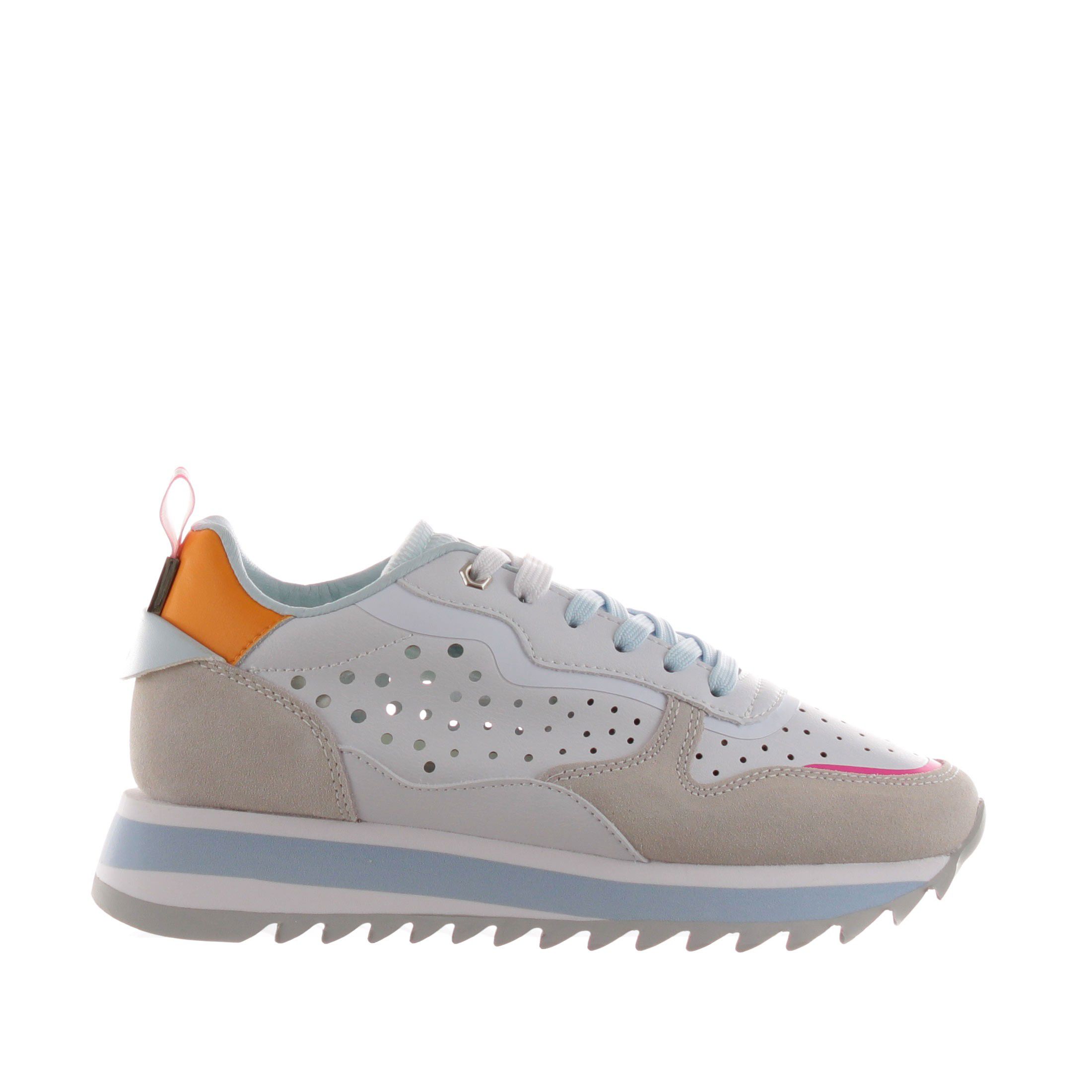 Apepazza sneaker in pelle con inserti traforati da donna