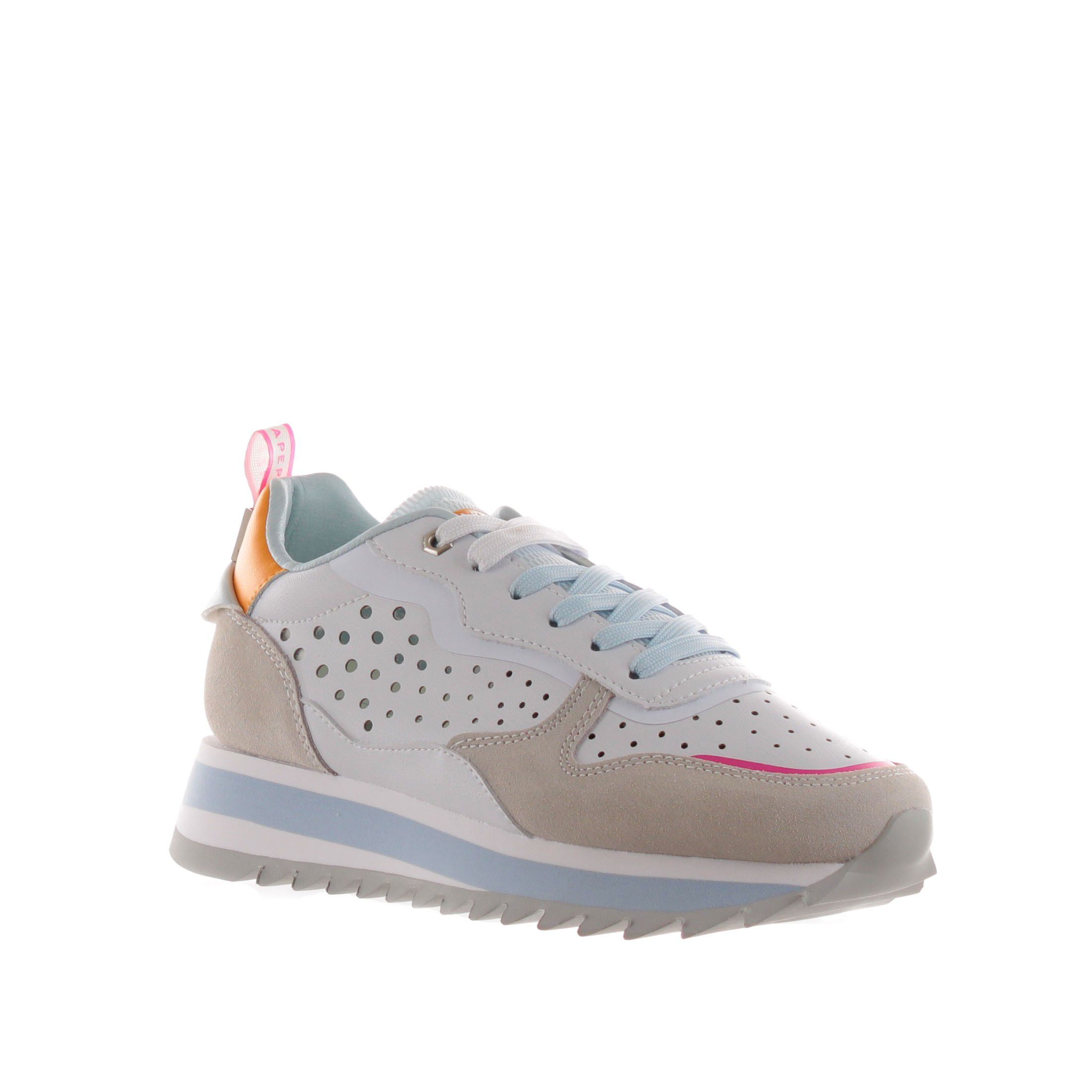 Apepazza sneaker in pelle con inserti traforati da donna