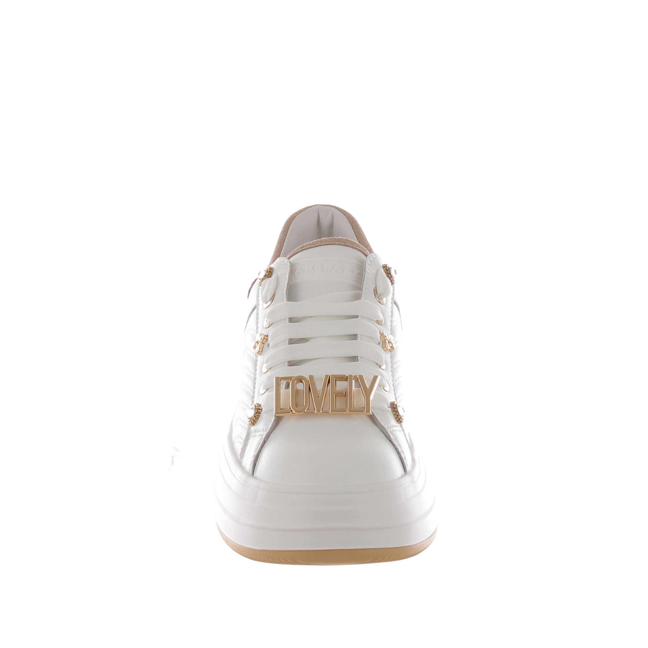 Apepazza sneaker in pelle con pietre da donna