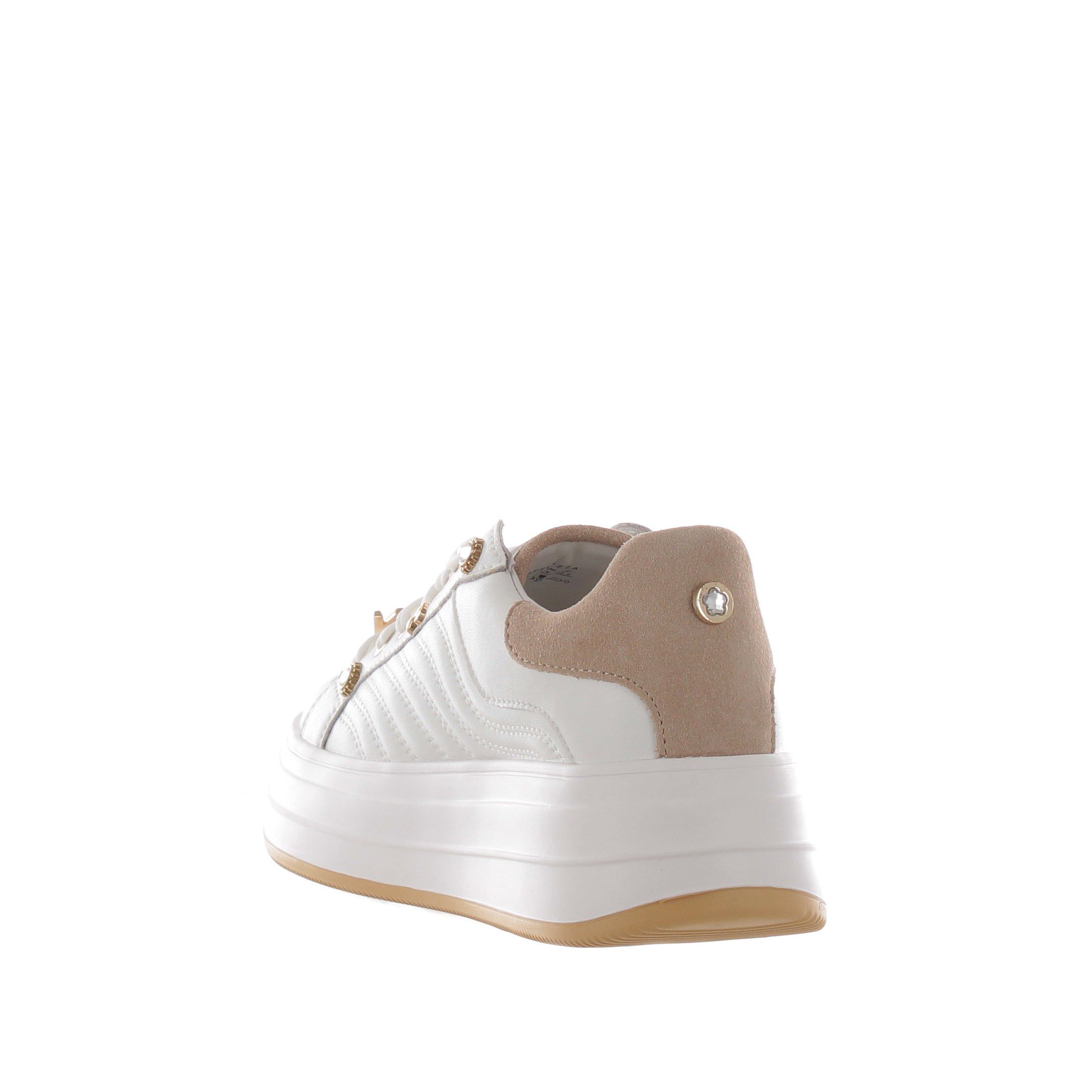 Apepazza sneaker in pelle con pietre da donna