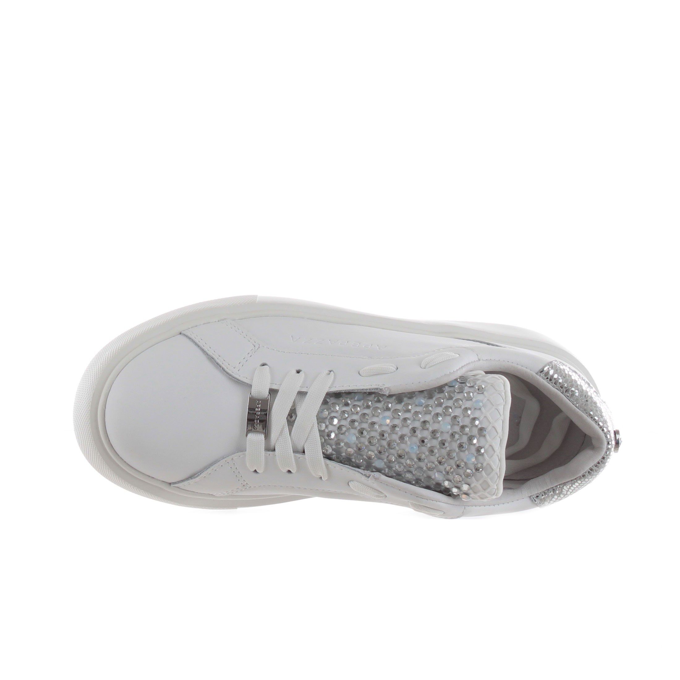 Apepazza sneaker in pelle e mesh con strass da donna