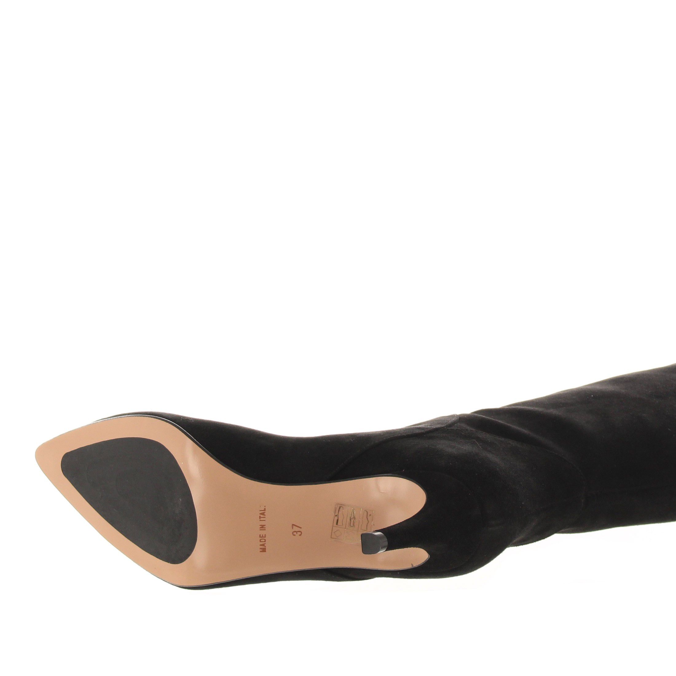 Bianca di stivale a punta in camoscio da donna