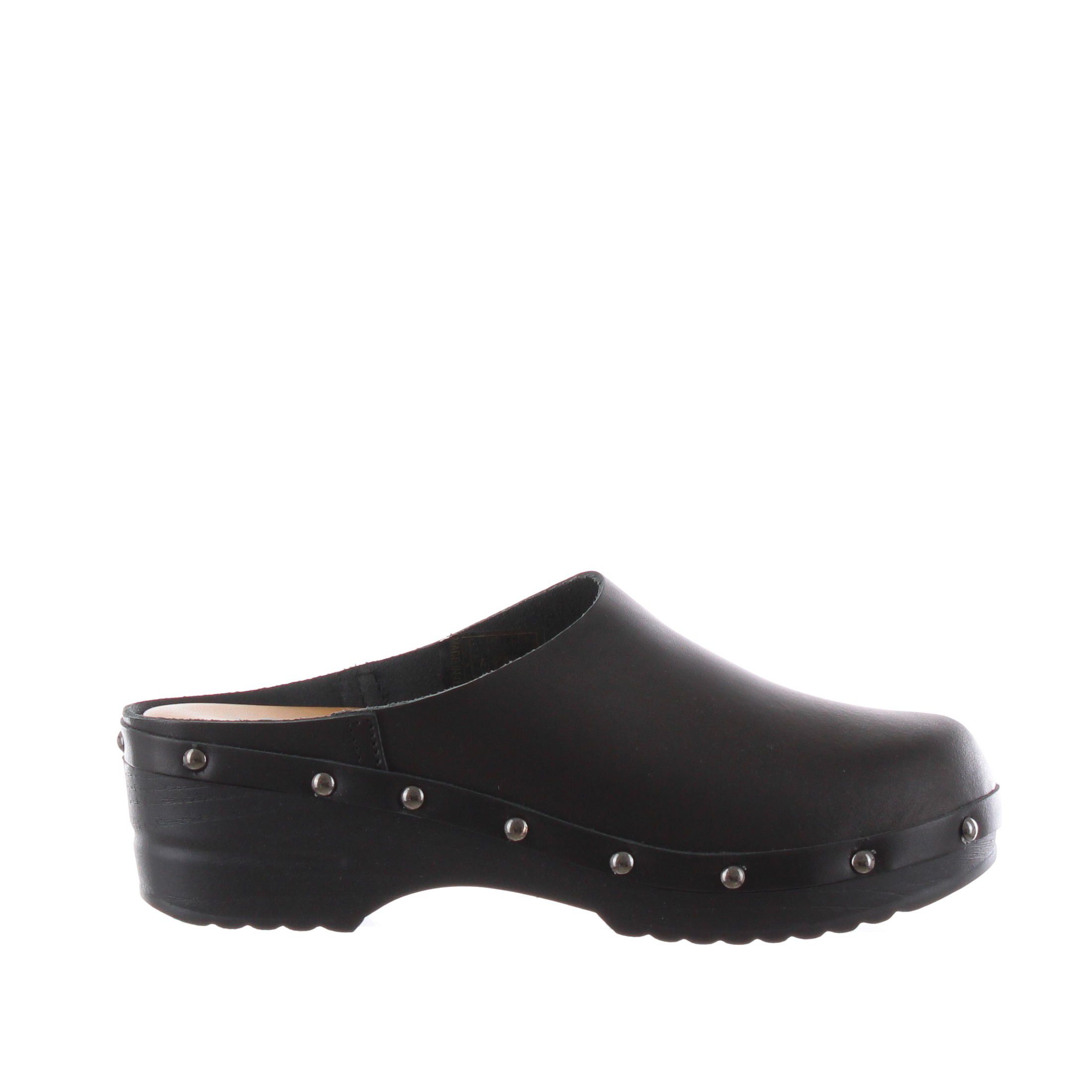 Bionatura sabot in pelle con suola platform da donna