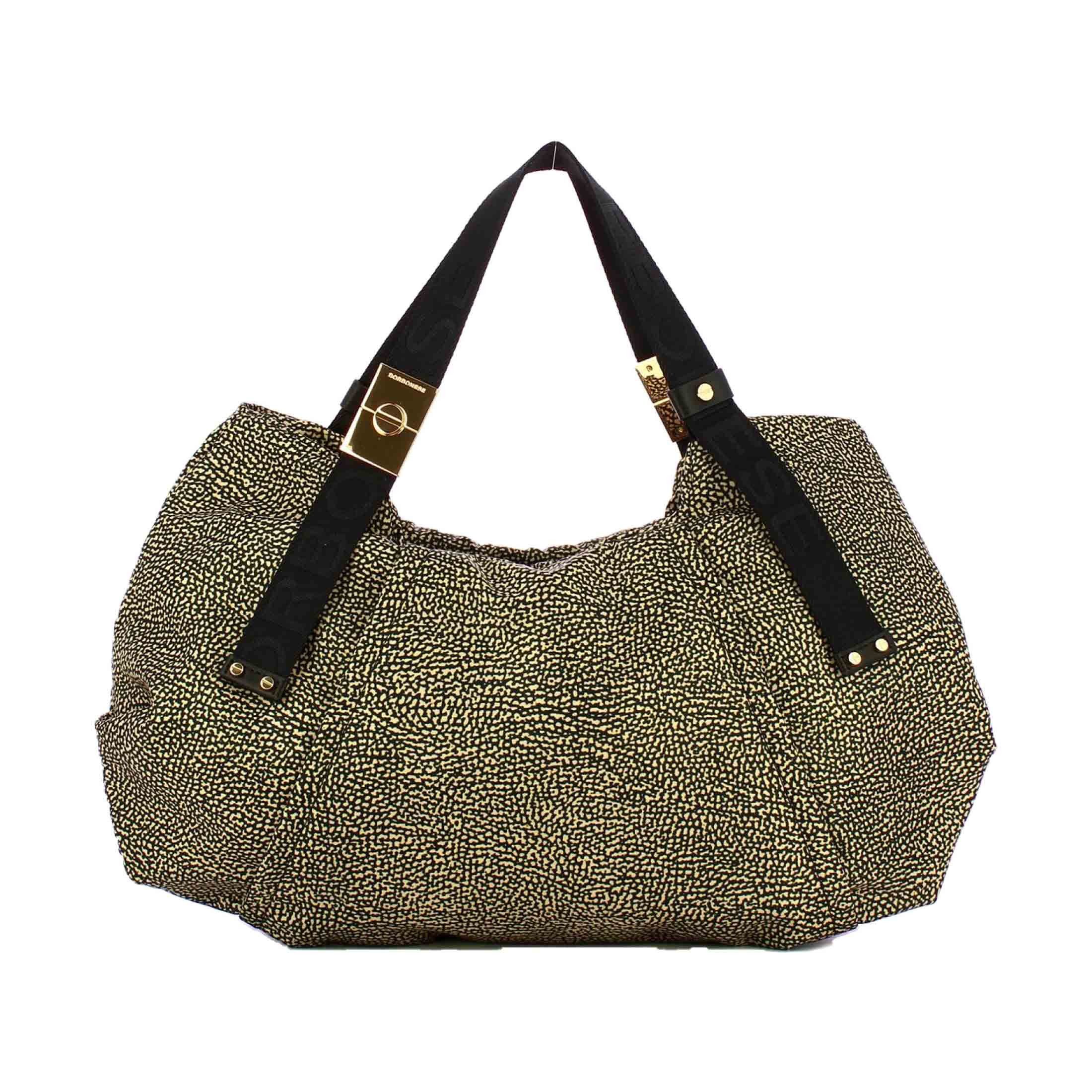 Borbonese bauletto medium in nylon op riciclato e pelle da donna