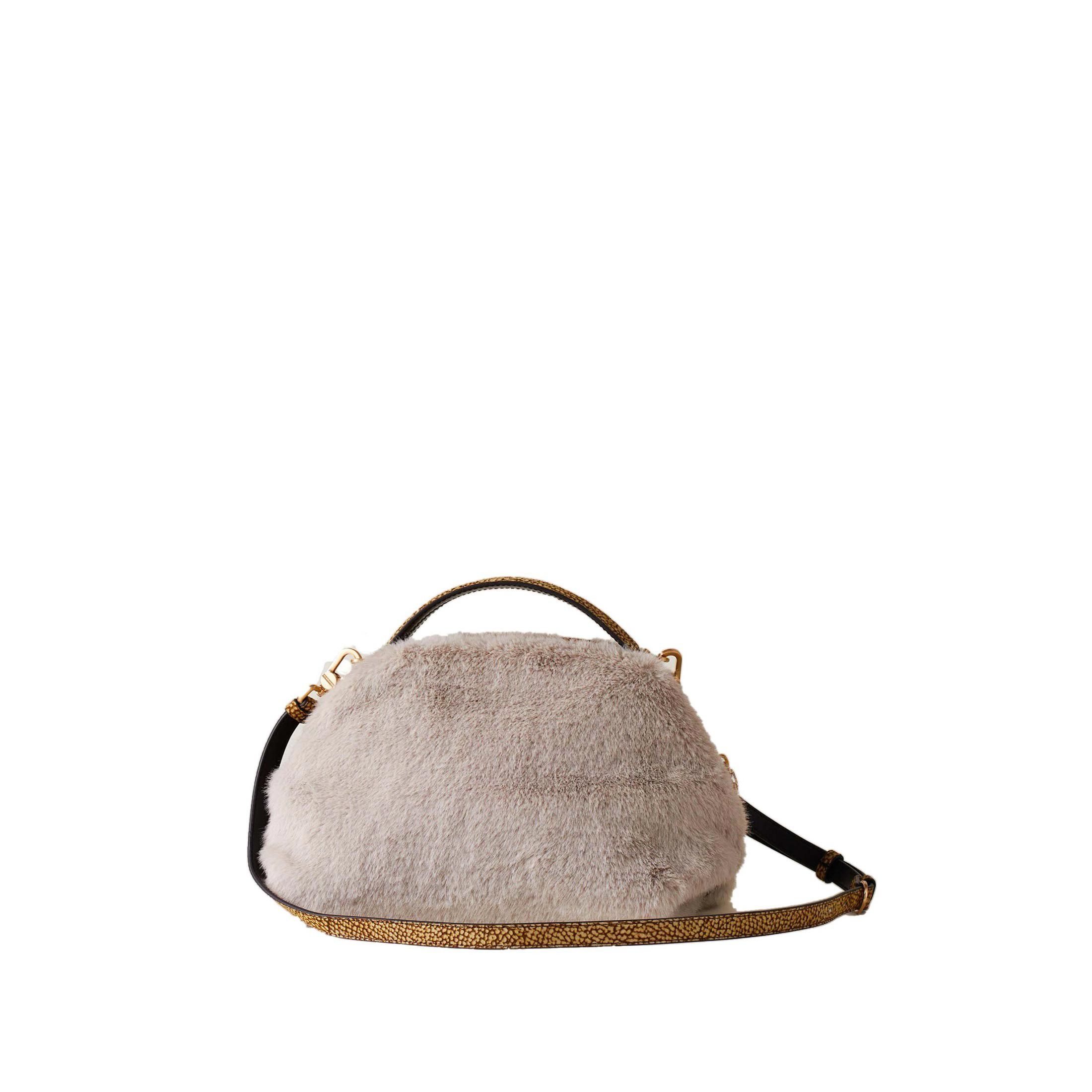Borbonese bauletto mini in ecopelliccia da donna